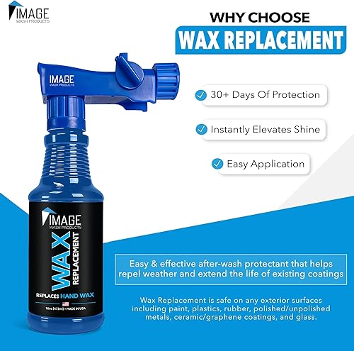Miniatura 8 de Image Wash Products Repuesto de cera espumable protector para vehículos de cualquier tamaño Espuma encendida y enjuaga