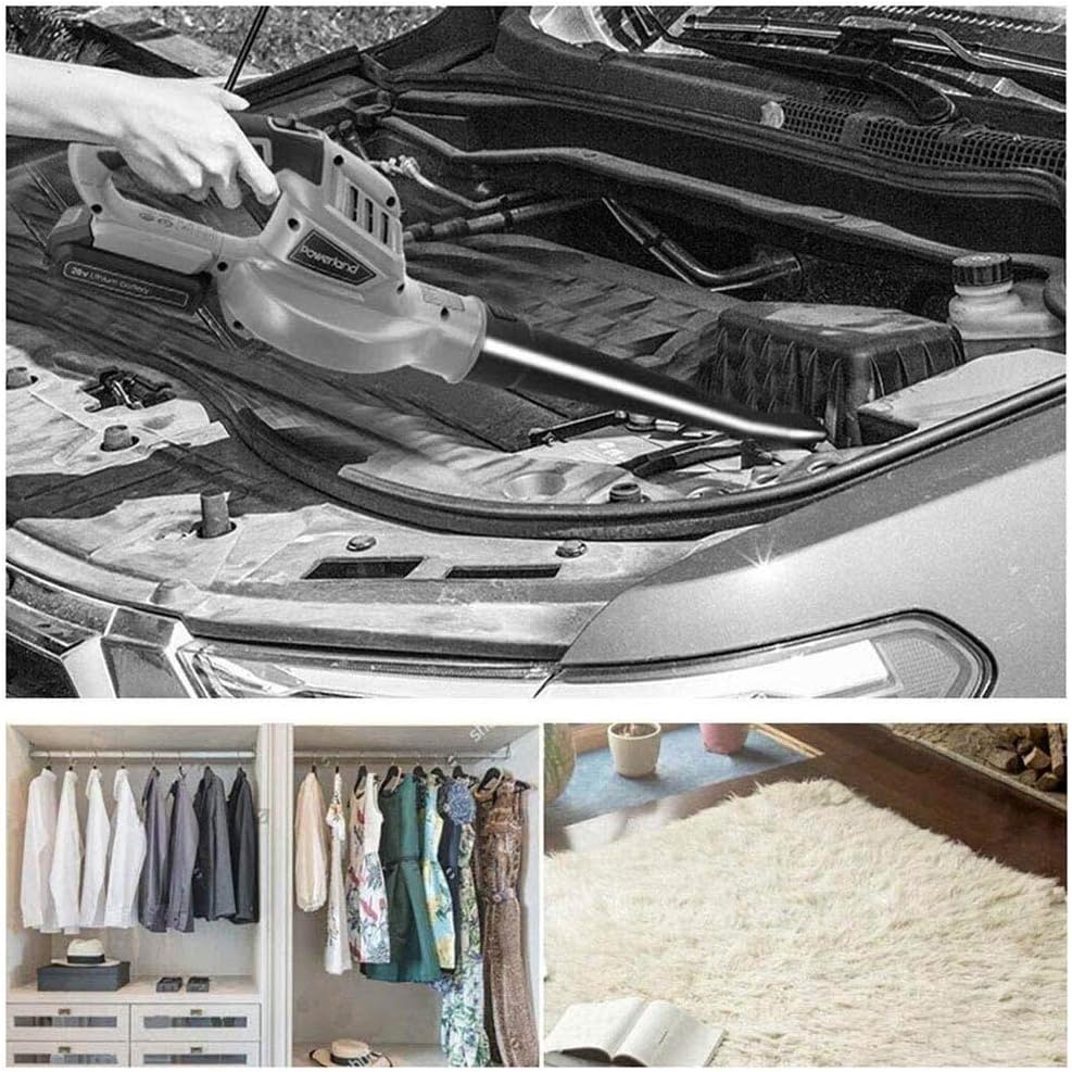 Convenient Cordless Leaf Blower, with 2.0Ah Battery and Fast Charger for Blowing Sucking Car Leaf Clearing Dust & Small Trash Hard to Clean Corner (Size : Battery2) ()