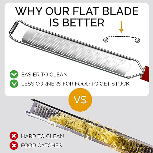 Miniatura 10 de Premium Kitchen Limón y queso parmesano Zester - Espiralizador versátil para frutas, verduras, ajo y cítricos - La mejor trituradora y peladora de