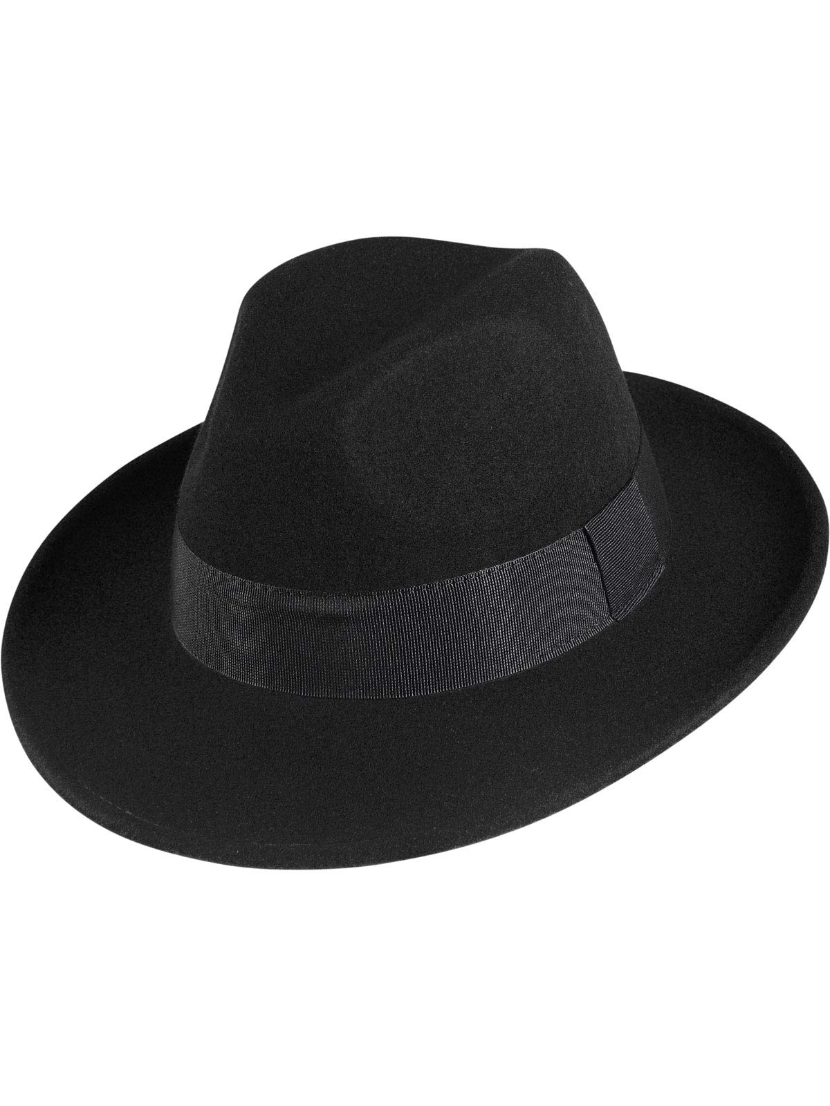fiebig Fedora Wollfilzhut | Filzhut mit Ripsband Waterproof & Crushable