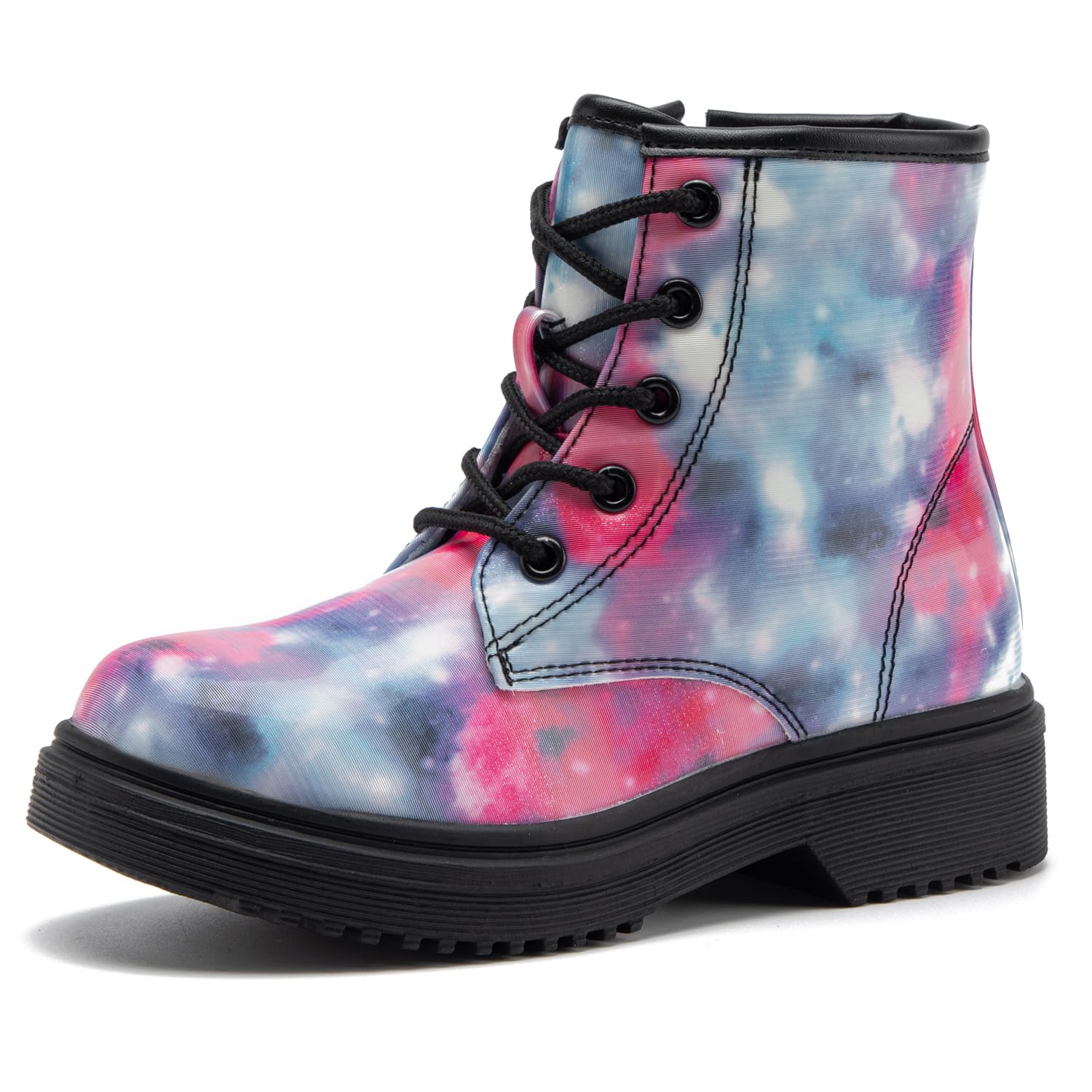 Hikldkgirls Boots Glitter Combat Boot Winter Waterproof Side