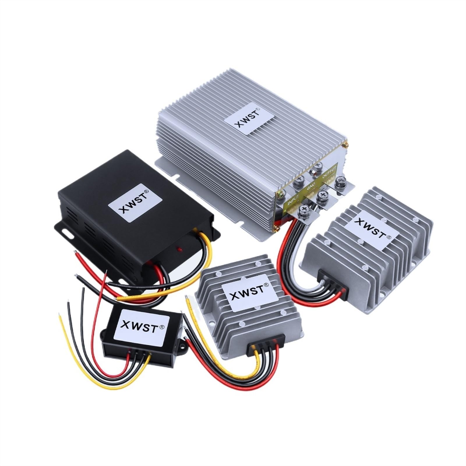 12 V auf 28 V DC DC Boost Converter Step Up Netzteil Wechselrichter 1–40 A Spannungsregler, Stabilisatormodul für Solar (25 A Aluminium Pro M)