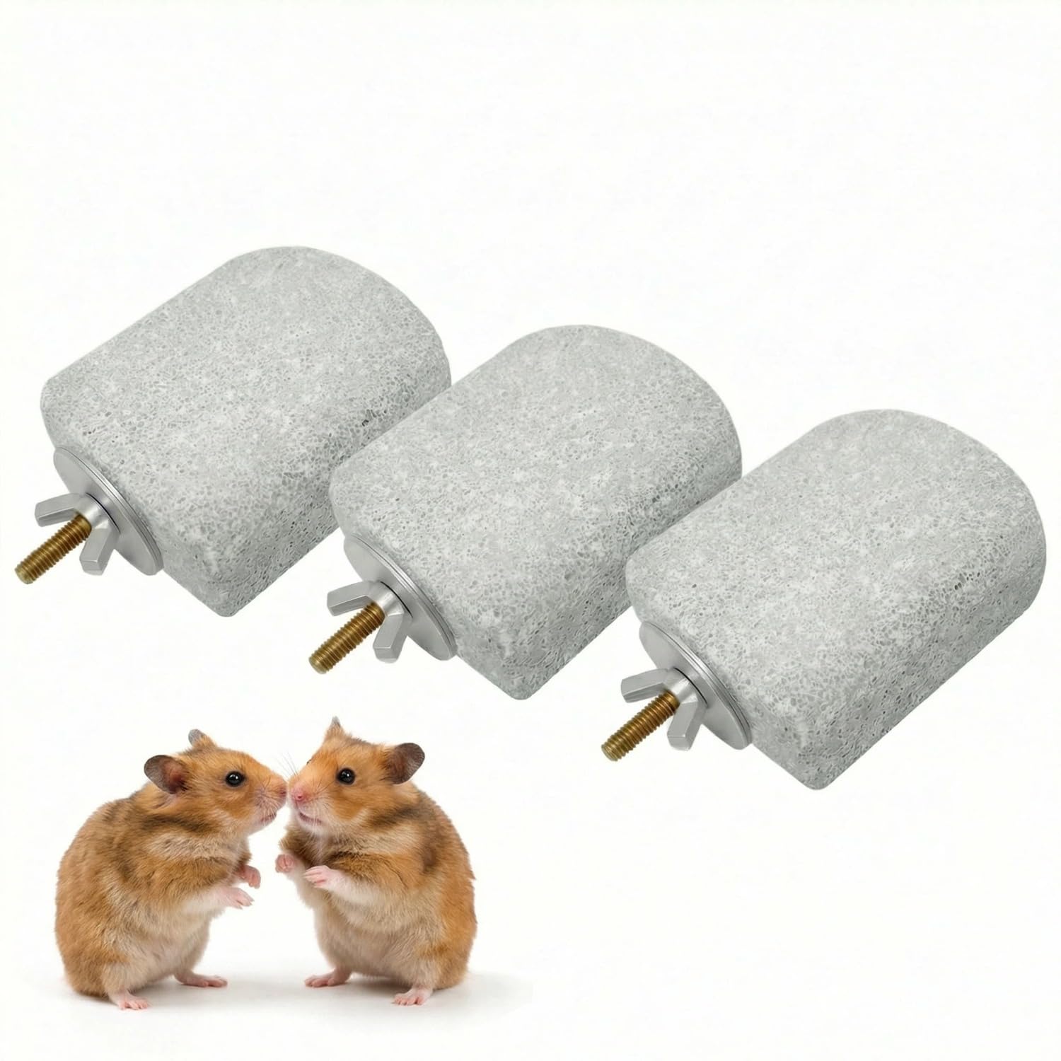 Accessoires de cage pour petits animaux en véritable pierre de lave