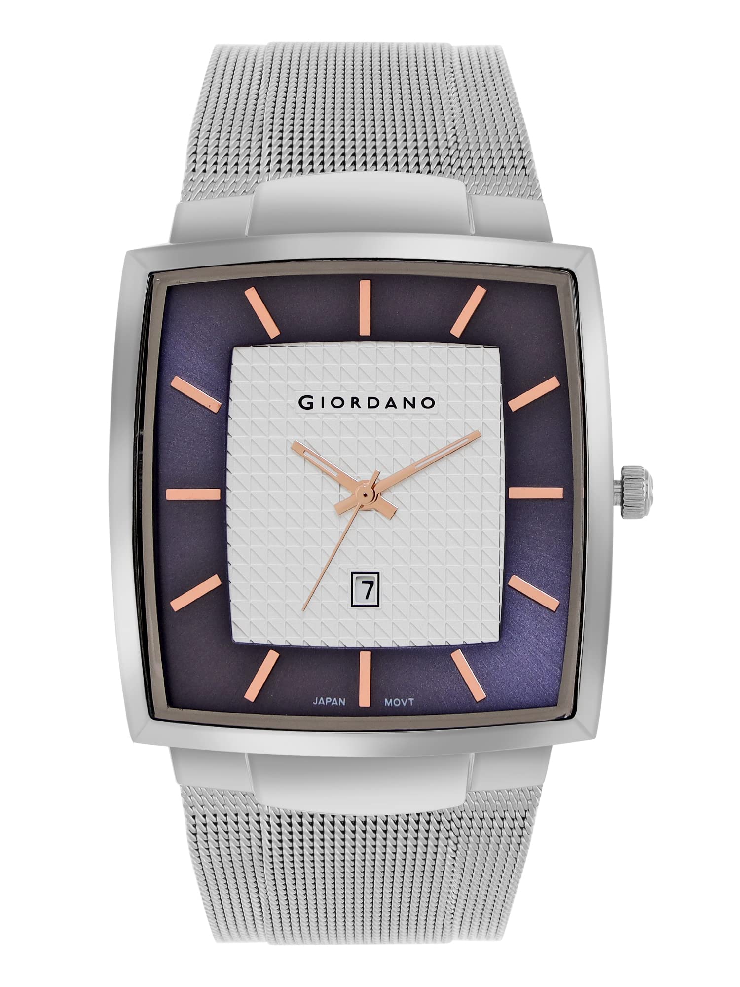 Giordano Analog Stylish Watch for Men Water Resistant Fashion Watch Square Shape with 3 Hand Mechanism Wrist Watch for Men & Boys to Compliment Your Look/Ideal Gift for Male - GZ-50071 (B0C6QV8K8Q) Amazon Price History, Amazon Price Tracker