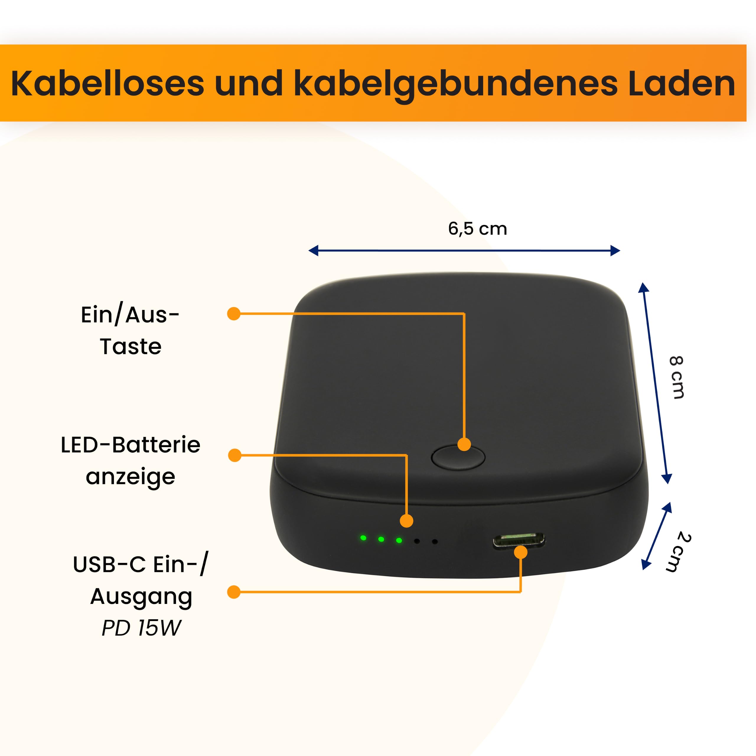 R2B Wasserdichte Handyhalterung Fahrrad mit Powerbank passend für Magsafe - Mit Zusätzlichem Staufach, Telefonhalter für Mountainbikes, Motorrad und Kinderwagen, 360-Grad-Rotationsfunktion, Einfache