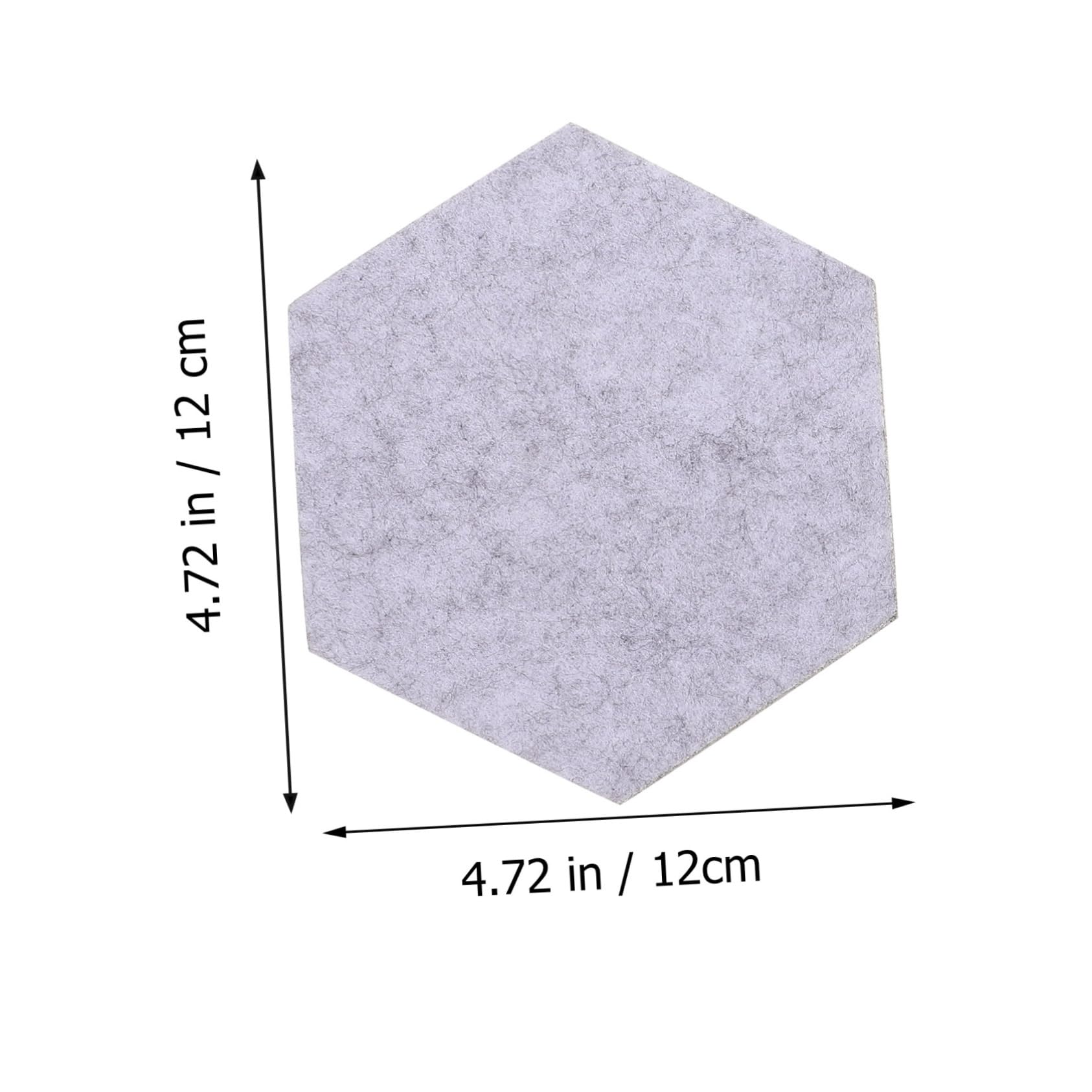 DOITOOL Felt Decorative Wall Panels 12 Pcs Hexagon Bulletin Board Soundproofing Self-Adhesive Memo Boards