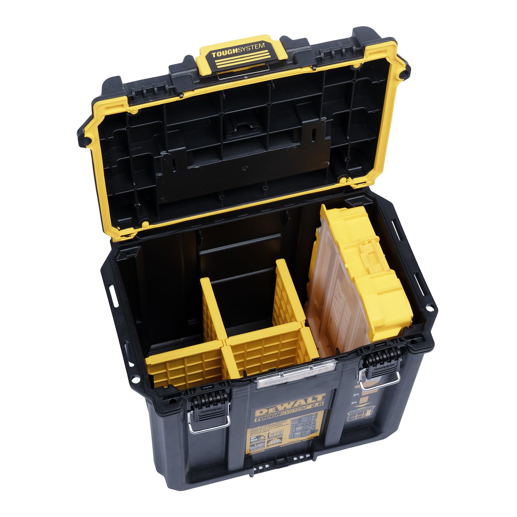 DEWALT TOUGHSYSTEM 2.0 Caja de herramientas compacta y duradera con separadores extraíbles (DWST08035)