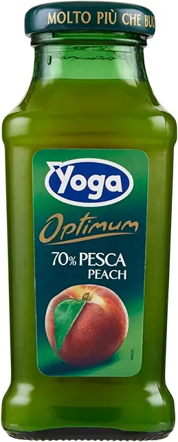 Succo Yoga Pesca in Vetro 200ml - Bevanda Sana e Naturale