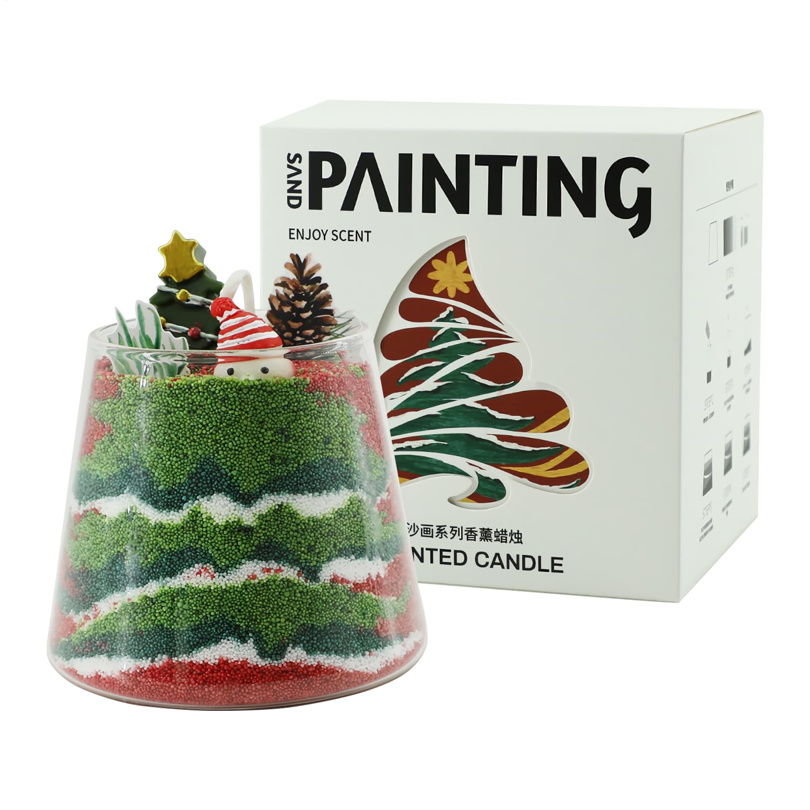 Vela Aromática Velas de Árbol de Navidad Invierno 14 Piezas | Set de Natural para Decoración del Hogar Aromaterapia en Interior y Exterior para Hogar Otoño