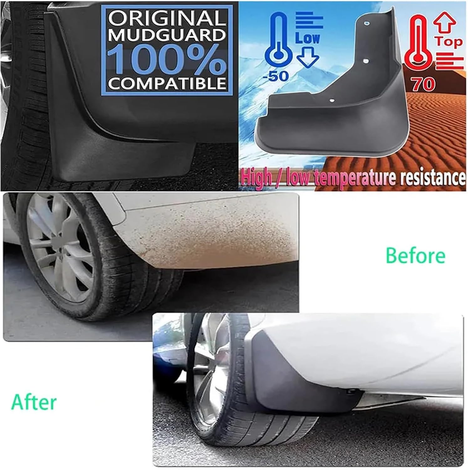 4X Car Mud Flaps Compatible with Chery Chirey Tiggo 7 Pro DR 6.0 Xcite X-Cross 7 2020~2024 Mudguards Splash Guard Fender Flare Accessories(for 2023 2024)
