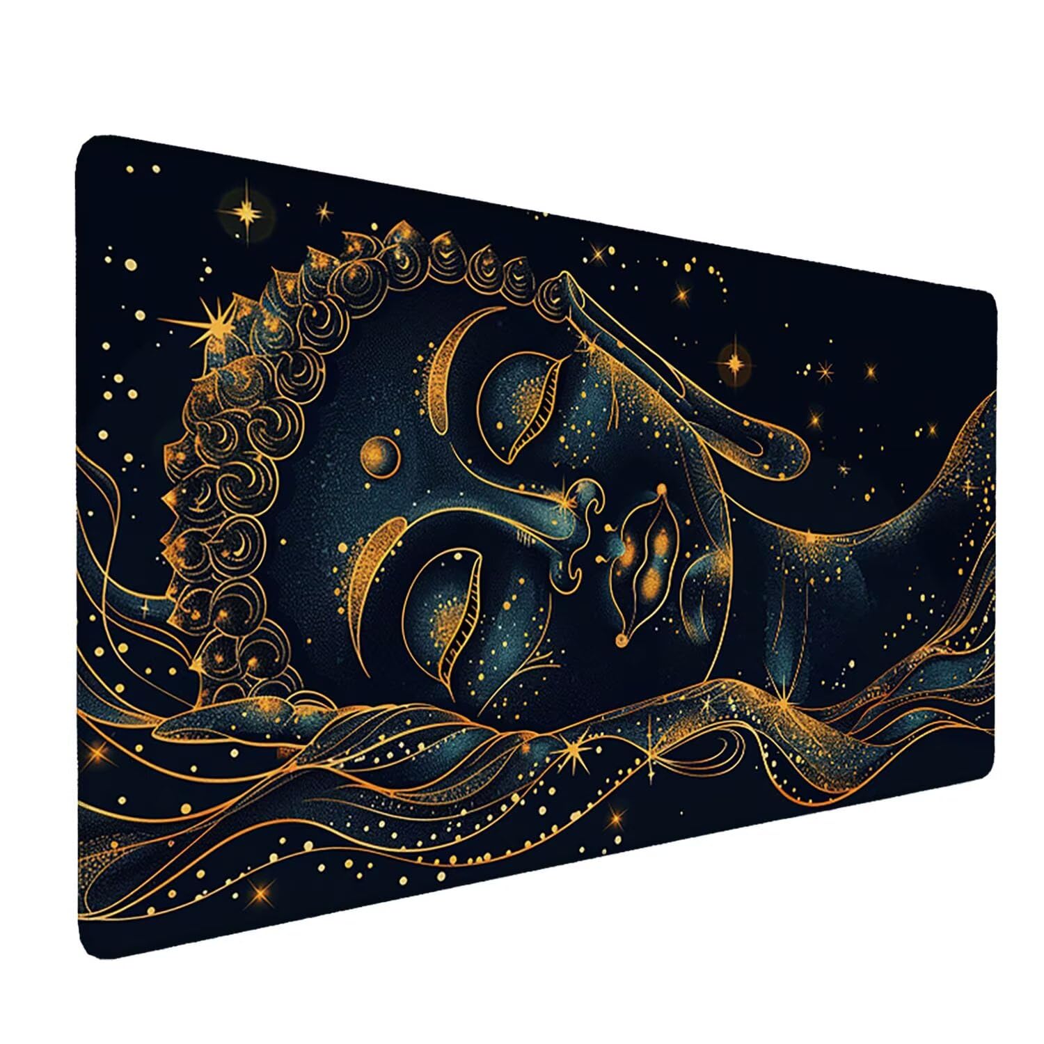 Podkładka pod mysz do gier, 1600 x 800 mm, XXL, duża gamingowa podkładka pod mysz, wodoodporna podkładka pod mysz, długa podkładka na biurko z przeszytymi krawędziami, mata na biurko z gumową podstawą