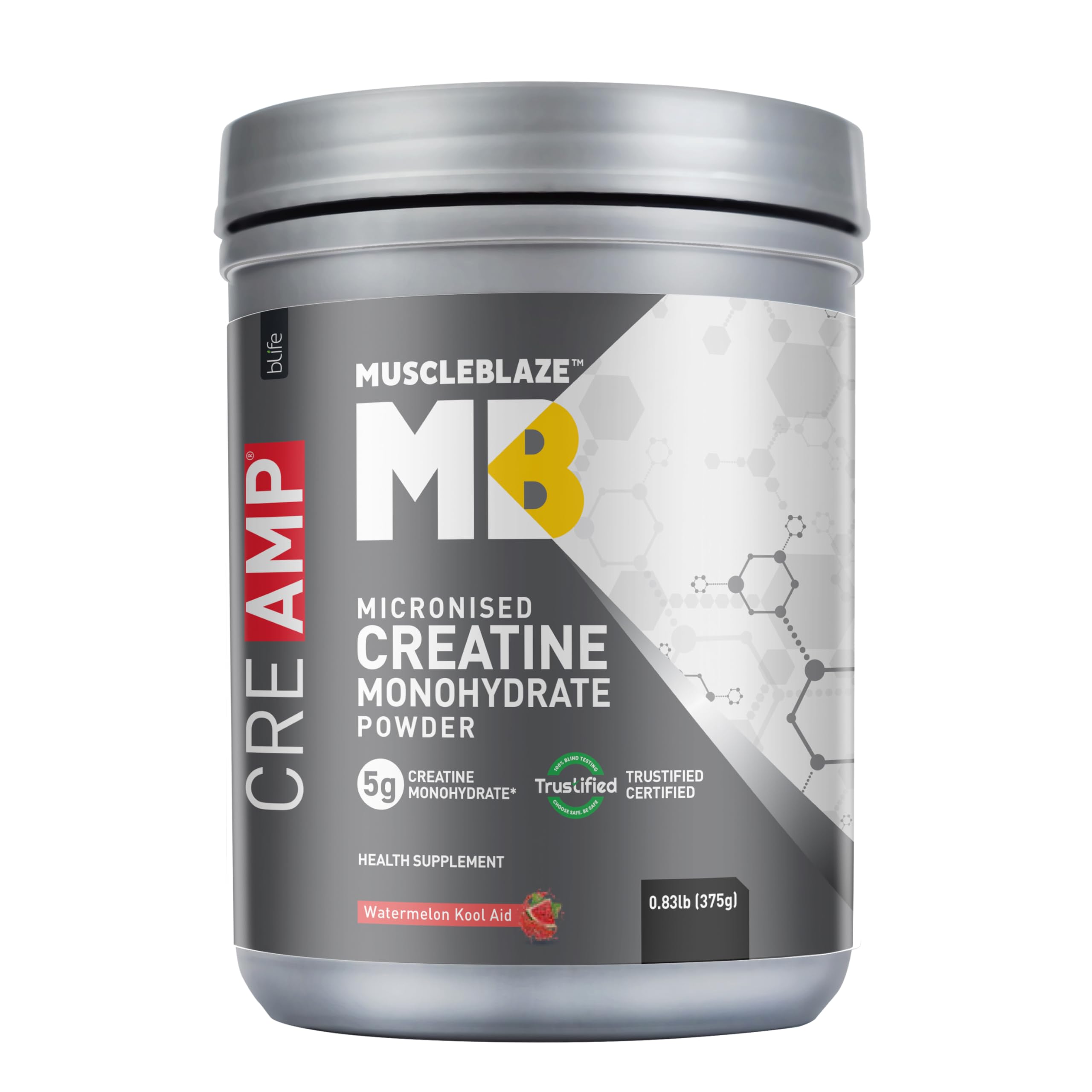 MuscleBlaze Micronised Creatine Monohydrate CreAMP (Watermelon Kool Aid, 0.826lbs / 375g)