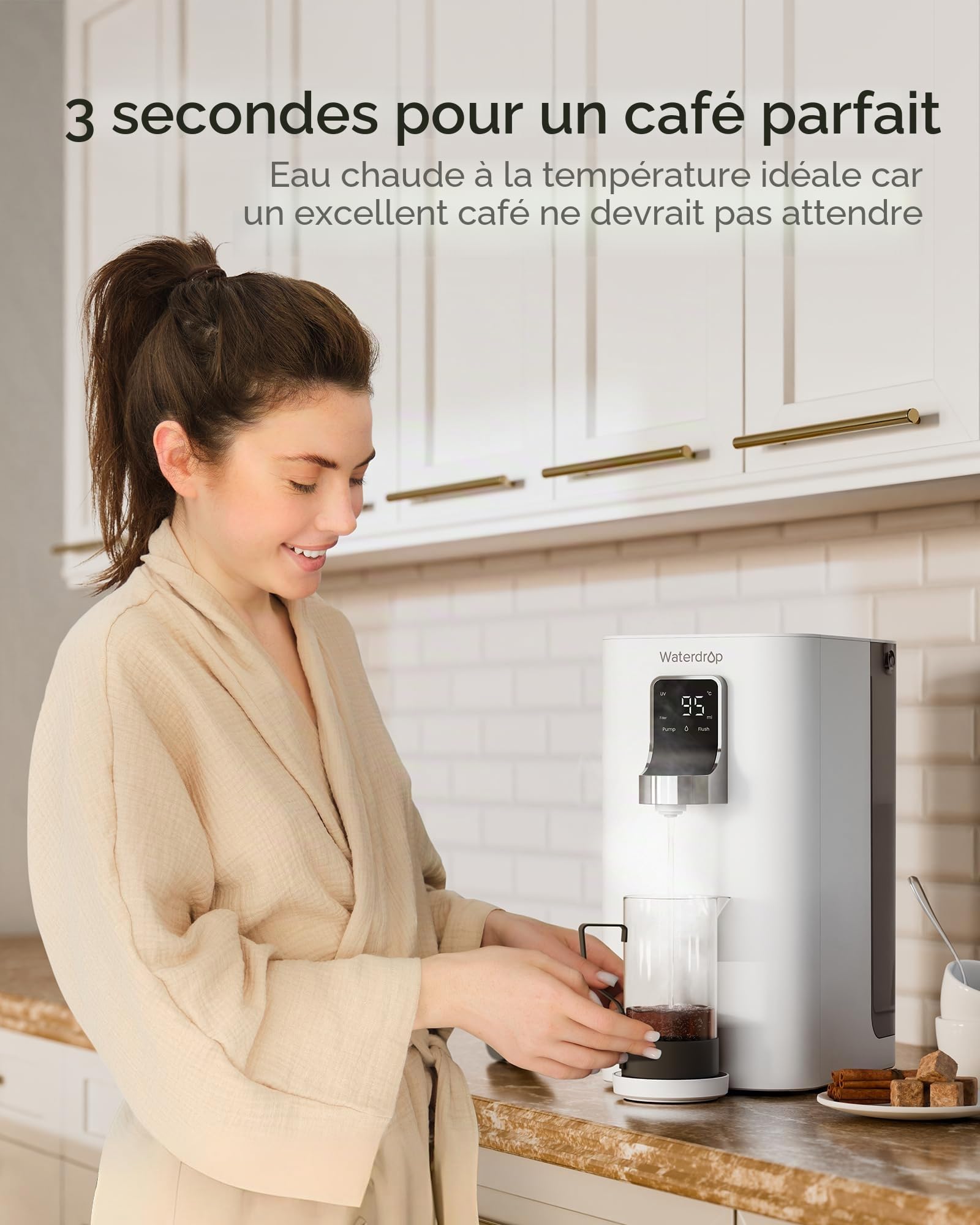 Waterdrop Distributeurs d'Eau Chaude RO de Comptoir, WD-K19-H