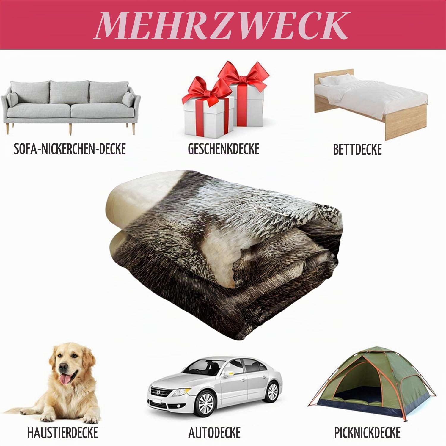 YISUMEI - 150 x 200 cm Decke - Otter Fleecedecke,Kaschmir-Gefühl Kuscheldecke Geeignet für Bett oder Sofa