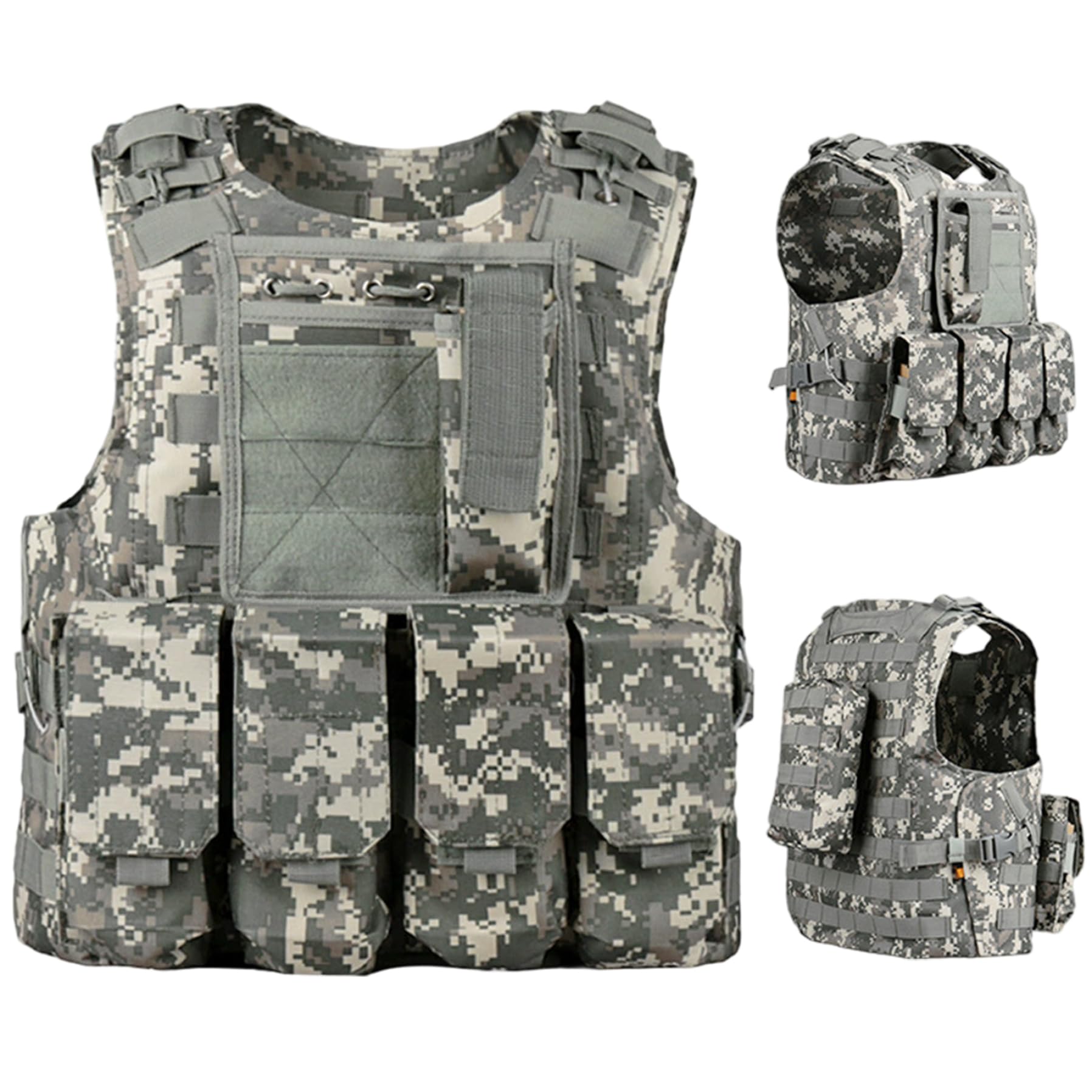 Chaleco multifuncional Molle Airsoft, equipo de paintball ligero ajustable