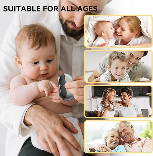 Miniatura 6 de Cortaúñas eléctrico, 3 en 1, automático y pulido con luz LED, lima de uñas de 2 velocidades, almacenamiento de polvo y cubierta magnética, seguro