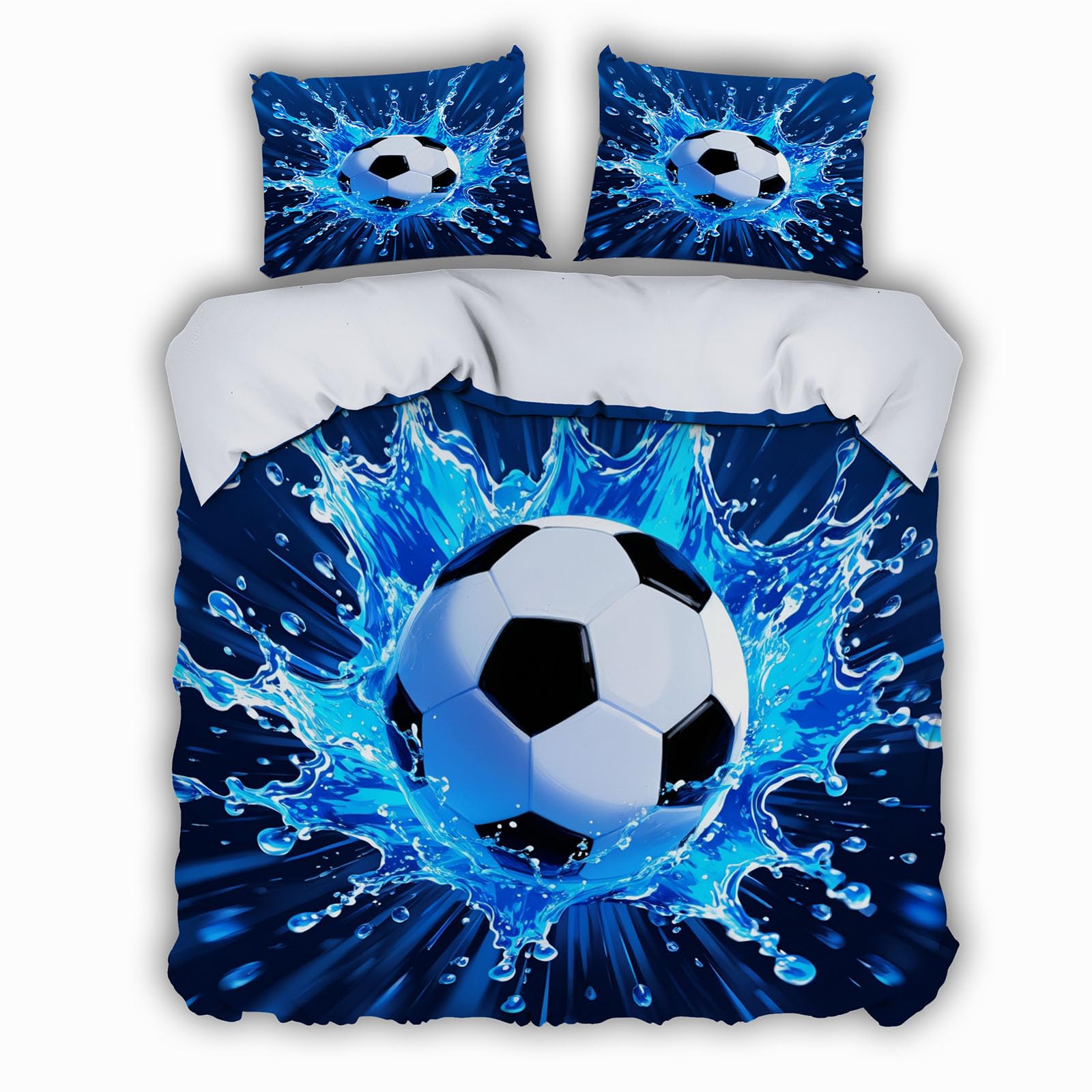 Housse de couette 200x200 football 3D pour transformer la chambre des ados passionnés