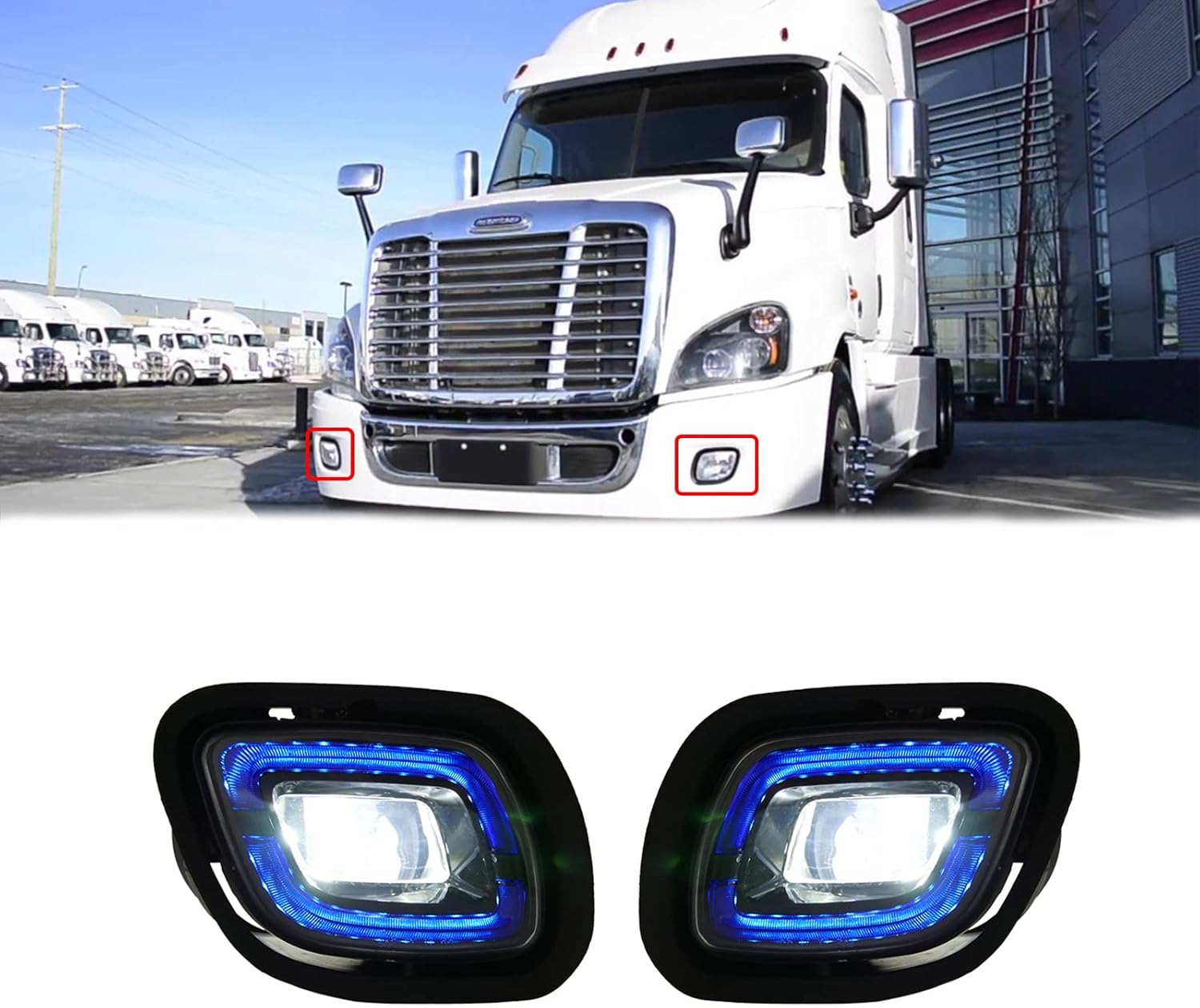 Fog lights for Freightliner Cascadia 20082017 Replacement