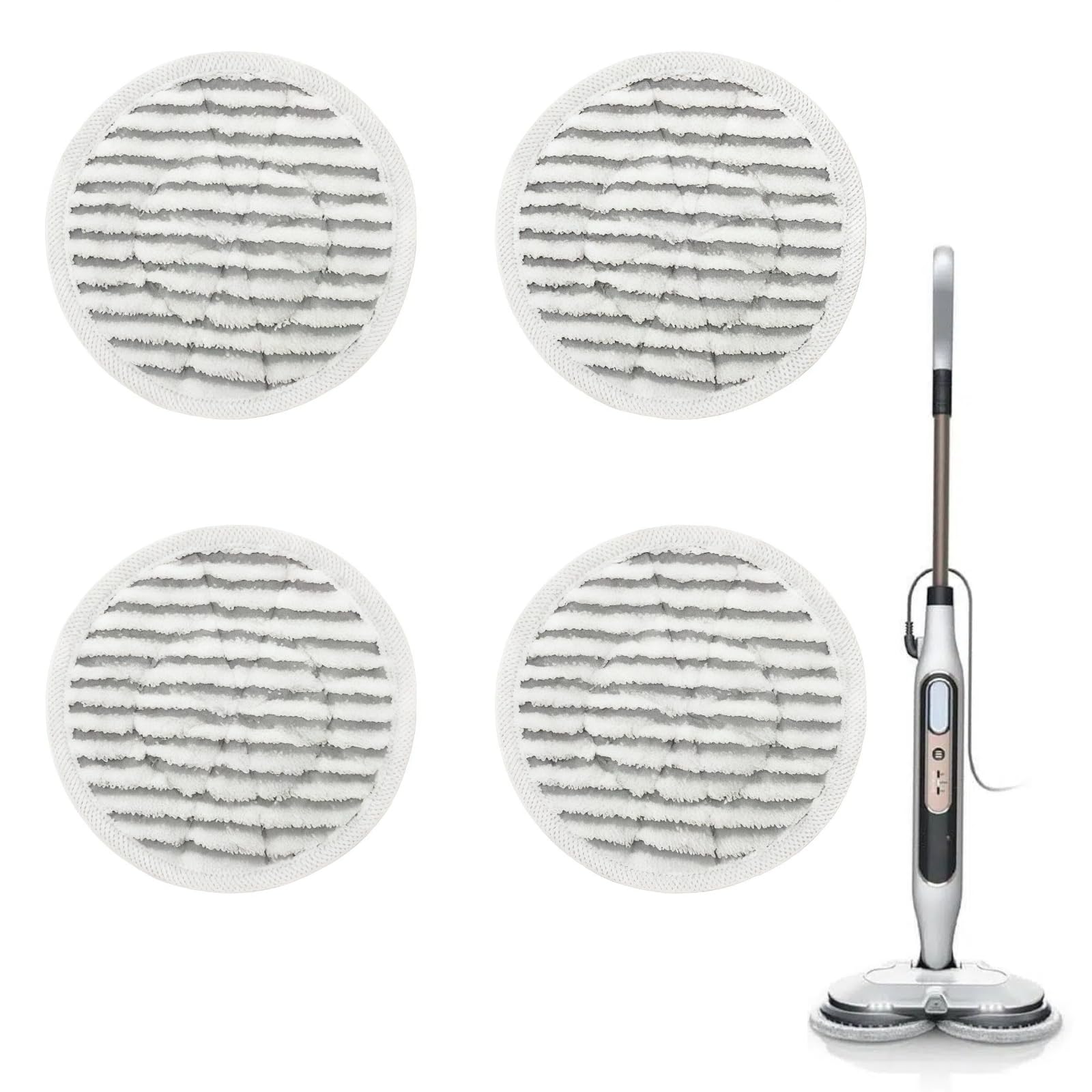 LSFOVTEN 4 Pcs Mop Pads Replacement for Shark S6002UK S7201UK S8201UK – Steam & Scrub All-in-One Cleaning Pads – Microfiber Pads for Deep Cleaning – Reusable Pads for Shark Steam Mops