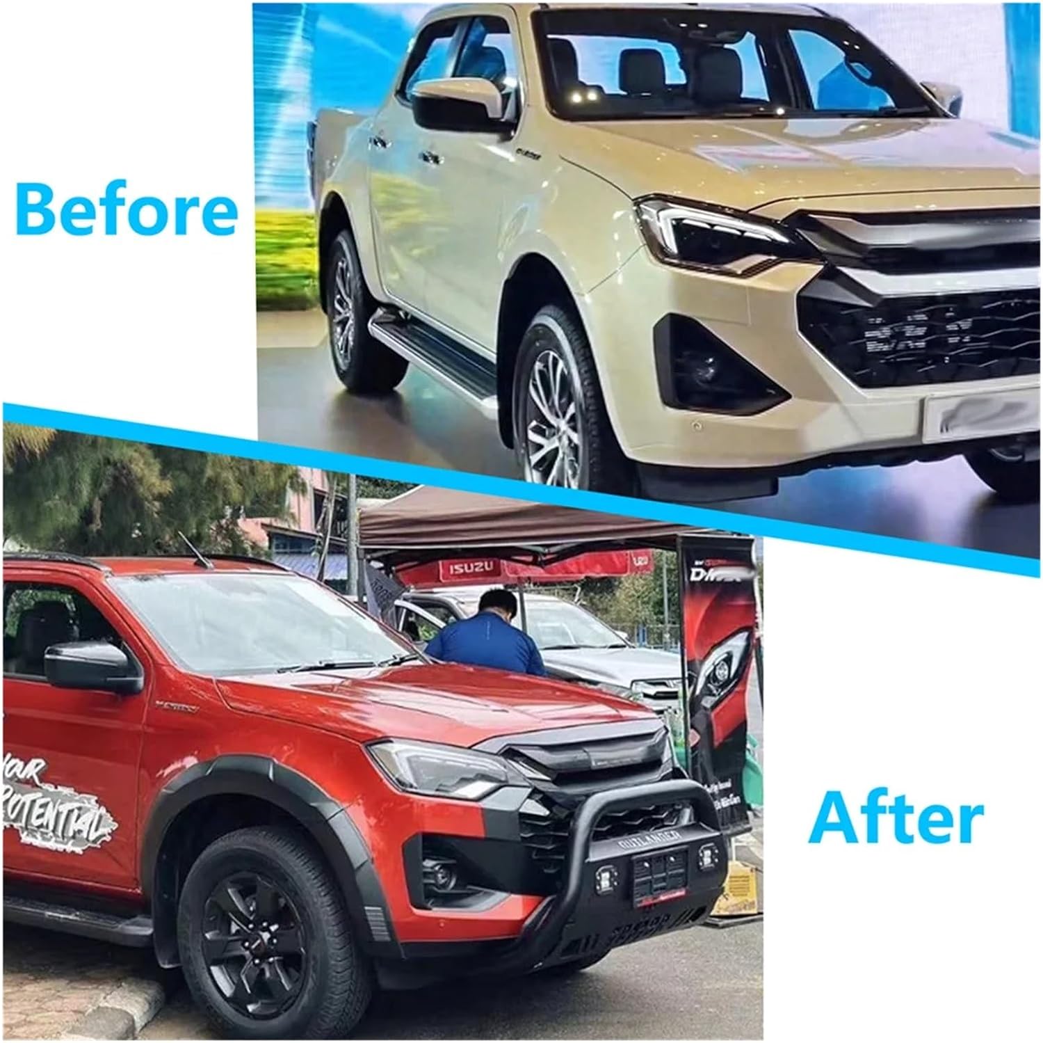 Fender Flares Compatible For Isuzu Dmax 2024-2025 Wheel Eyebrow Mudflap Trim Guard Protector Car Parts Exterior Accessories Dmax Exterior(10 Set)