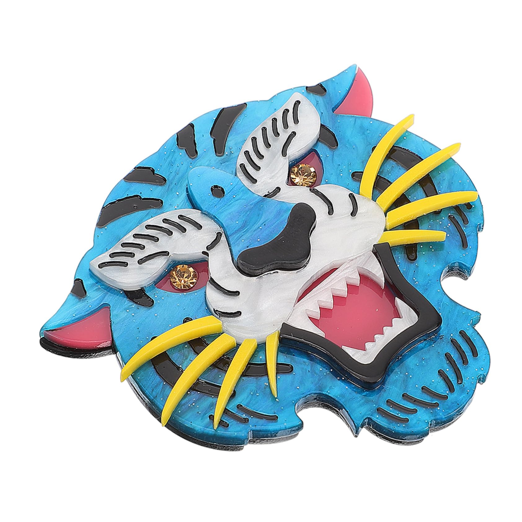 SHERCHPRY Tiger Brosche Cartoon Brosche Anstecknadeln Für Mädchen Schultasche Tier Frauen Anstecknadeln Süße Taschennadeln Verschlüsse Für Kleidung Pullover Clip Tiger Form