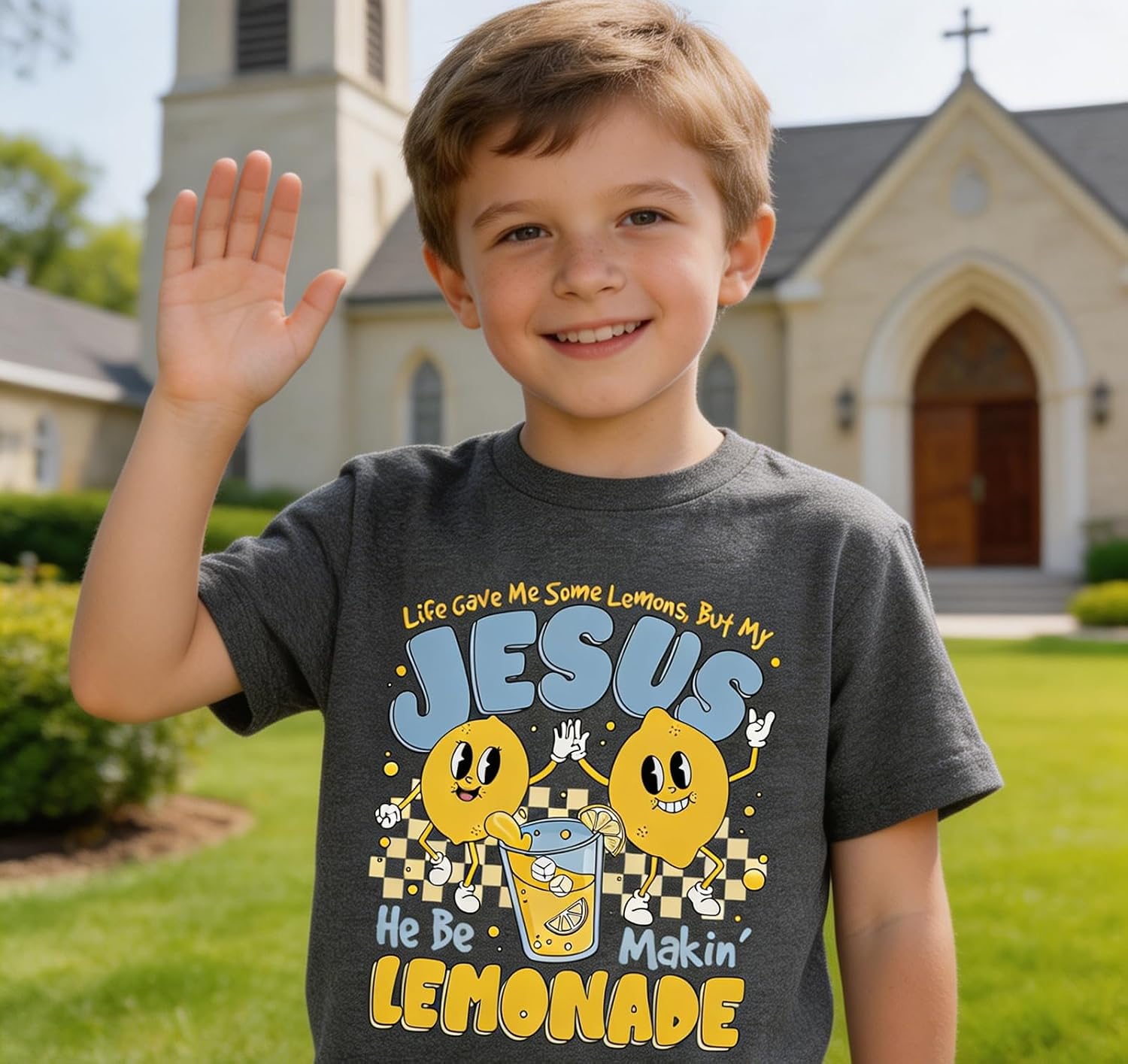 Todder Boys Girls Jesus Shirt Christian Religious Tees Kids Bible Verse Cotton Tops 2-7 Years