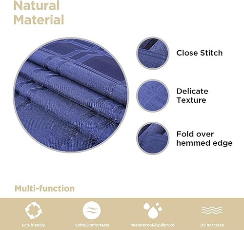 Miniatura 198 de JUCFHY - Mantel rectangular marroquí de tela jacquard a prueba de derrames y resistente al agua y al aceite, mantel decorativo para uso exterior e