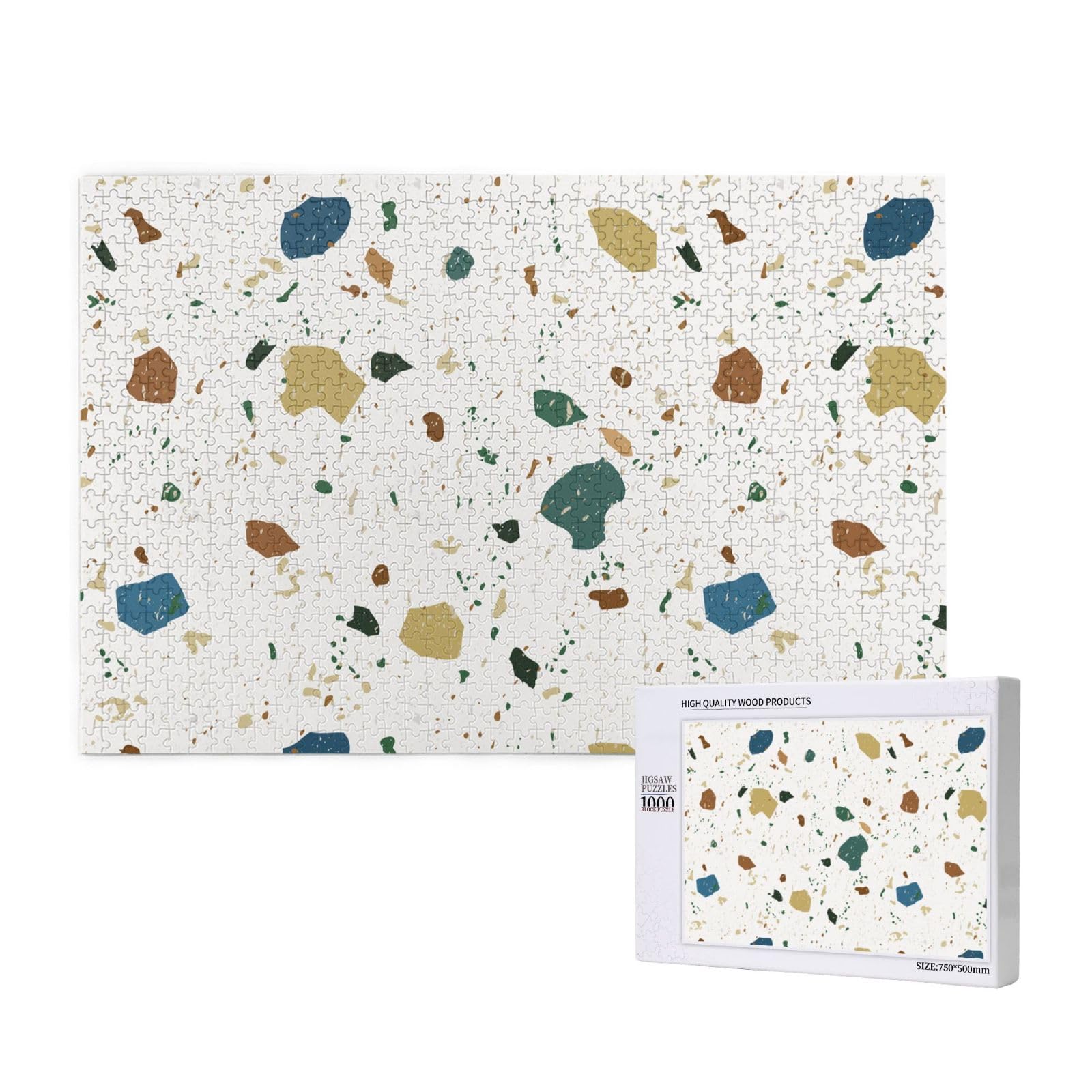 Gioco di puzzle per adulti, puzzle impegnativi, puzzle da 1000 pezzi, motivi terrazzo senza soluzione di continuità, marmo classico italiano