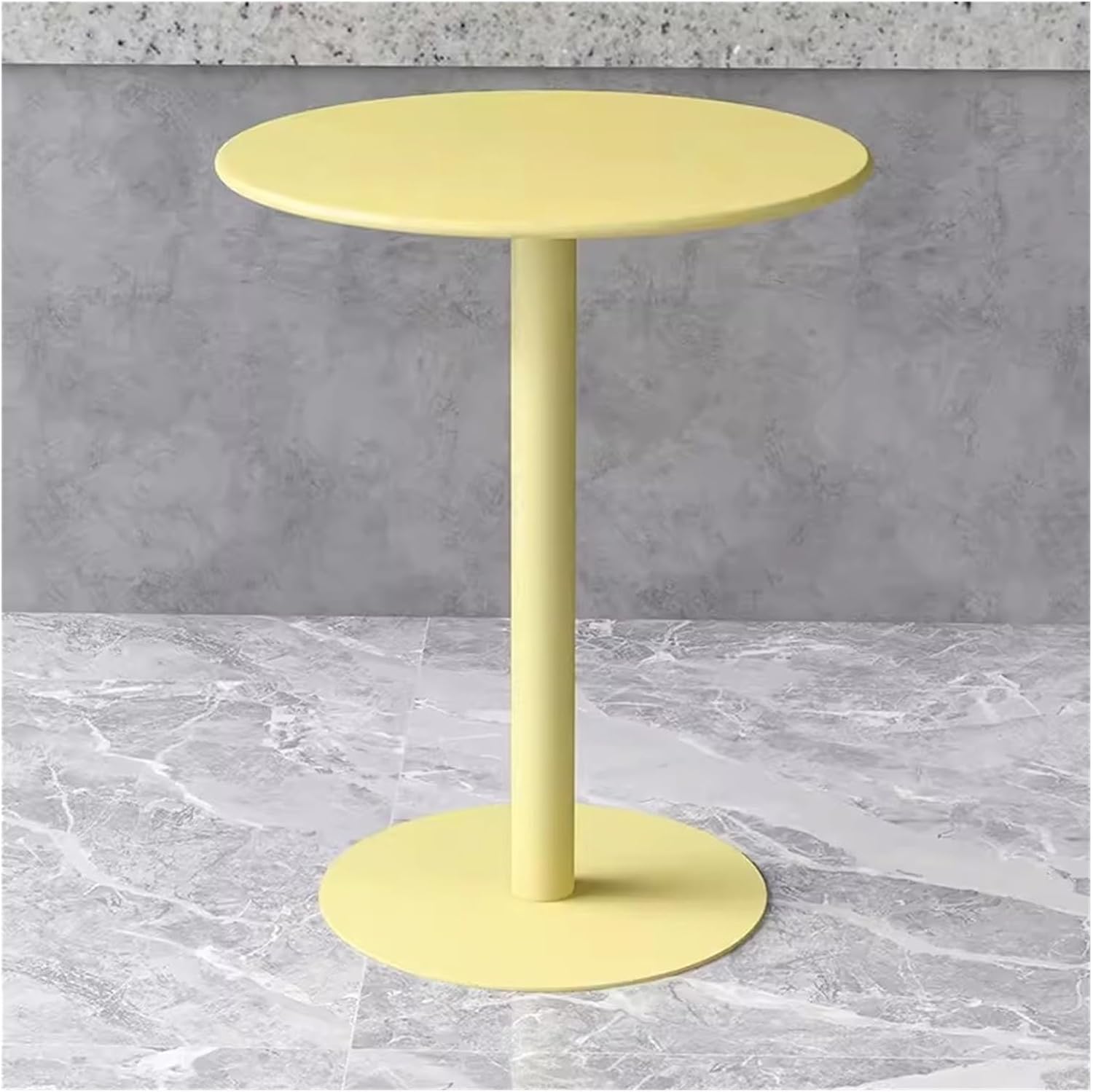 Amazon.com: Patio Iron Metal Dining Table, Small Round Table, Sofa Side ...