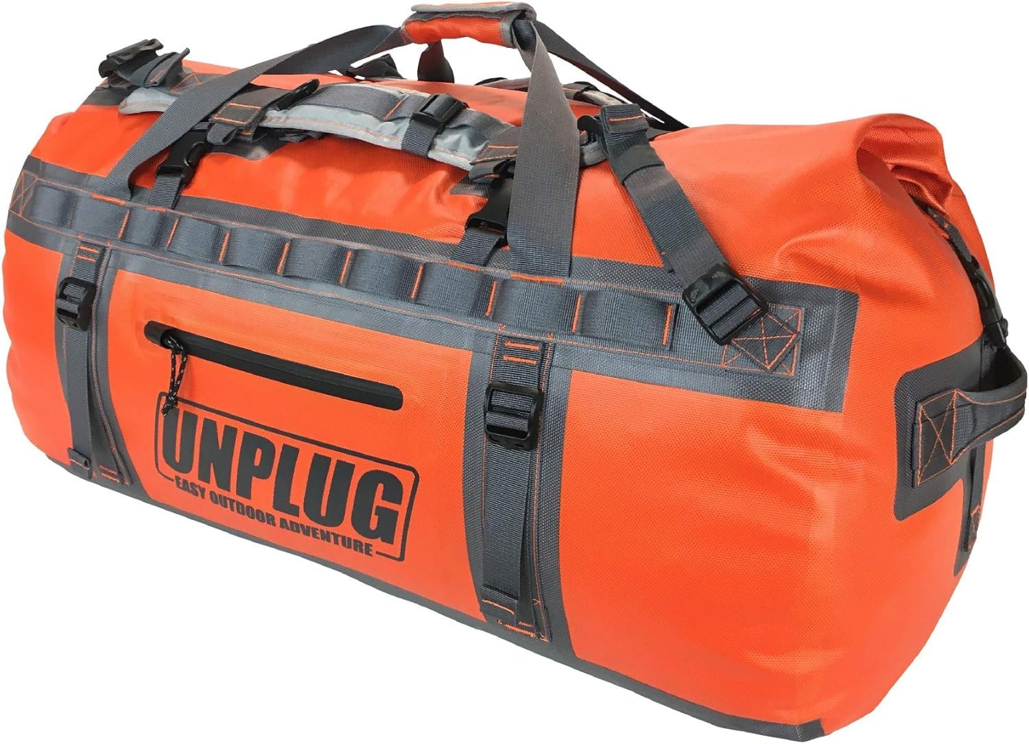 Unplug Ultimate Adventure Bag | 1680D strapazierfähige wasserdichte Seesack | wasserdichte Seesack für Camping, Motorrad, Trockentasche, Jagdtasche, Abenteuer-Sporttasche, wasserdichte Tasche