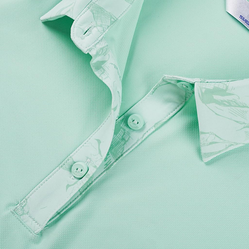 LANGWEI Polo da Golf da Donna T-Shirt Estiva Leggera E Traspirante A Maniche Corte Stampata Ad Asciugatura Rapida