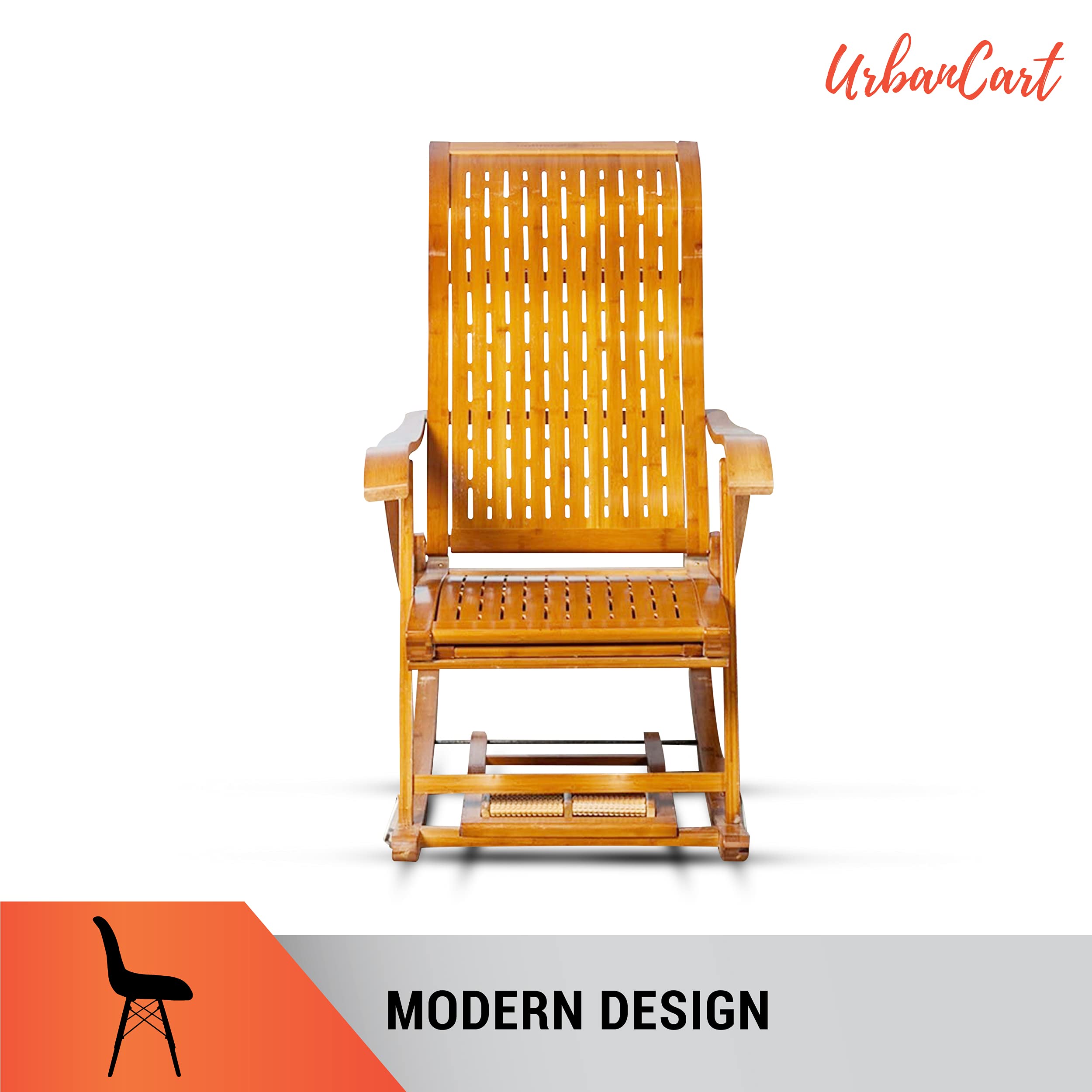 Urbancart Relax Bamboo Wooden Chair For Home Living Room Outdoor