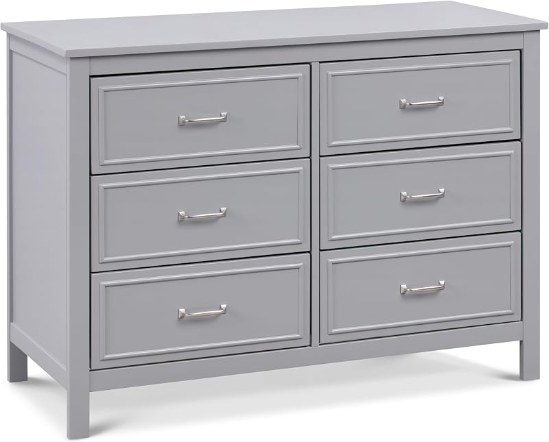 Charlie 6-Drawer Baby Dresser, GREENGUARD Certified - Grey | daVinci Charlie 6-Drawer Baby Dresser, GREENGUARD Certified - Grey