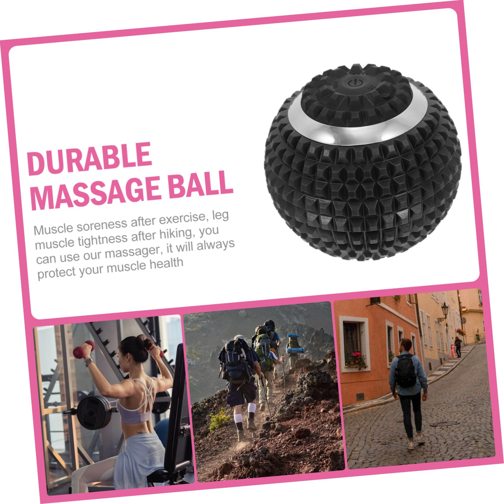 Mikikit Pelota De Masaje De Pies Eléctrica Para Manos y Piernas Masajeador De Pies Bolas De Masaje Práctica Para Fascia