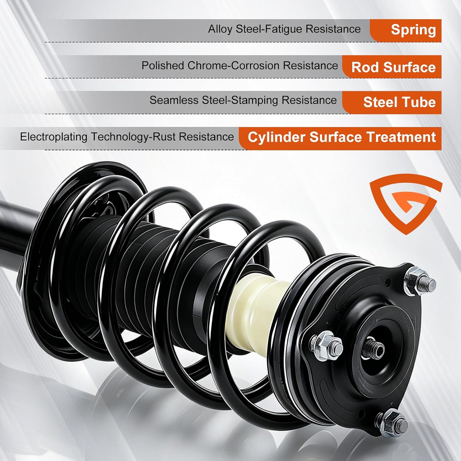 Front and Rear Complete Struts Compatible with [Sedan] Honda Civic 2006-2011 & Acura CSX 2006-2011 - 4x Replacement Suspension Shock Absorber with Coil Spring Assembly # 172286, 172287