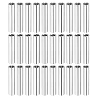 Vista 22 de MECCANIXITY Tuerca de acoplamiento redonda, rosca hembra M4x0.7mm 30mm de rosca, conector de manga redonda para varilla de barra de tubo, tuerca