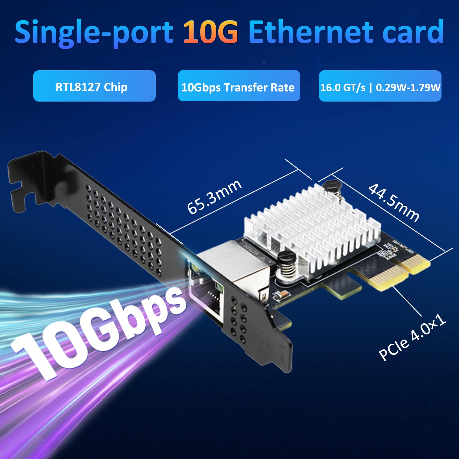 Amazon.com: 10G PCIe Network Card with Single Port PCIe 4.0 X1