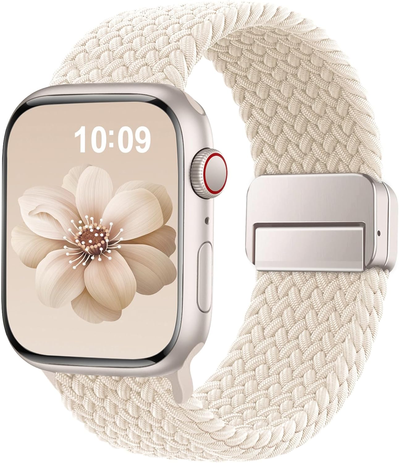 Braided Stretchy Band Compatible with Apple Watch Bands 38mm 40mm 41mm 42mm 46mm 44mm 45mm 49mm for Women Men, Nylon Sport Strap Solo Loop for iWatch bands Series SE 11 10 9 8 7 6 5 4 3 Ultra 3 2 1