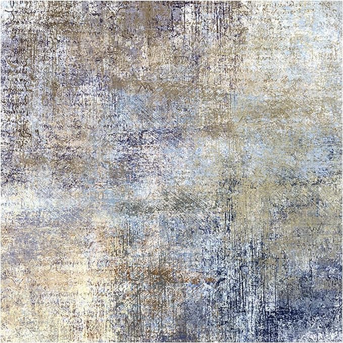 SRTJURFG Tapis Salon Carré Design Moderne Design Abstrait Bleu pour entrées Cuisines Tapis Tradtionnel Antidérapante, 80 x 80 cm