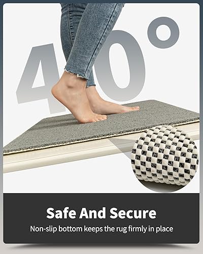 Miniatura 17 de Tapete antideslizante para bañera, 16 x 24 pulgadas, tapetes de ducha para bañera, tapetes de baño de PVC con textura de lufa para áreas húmedas,