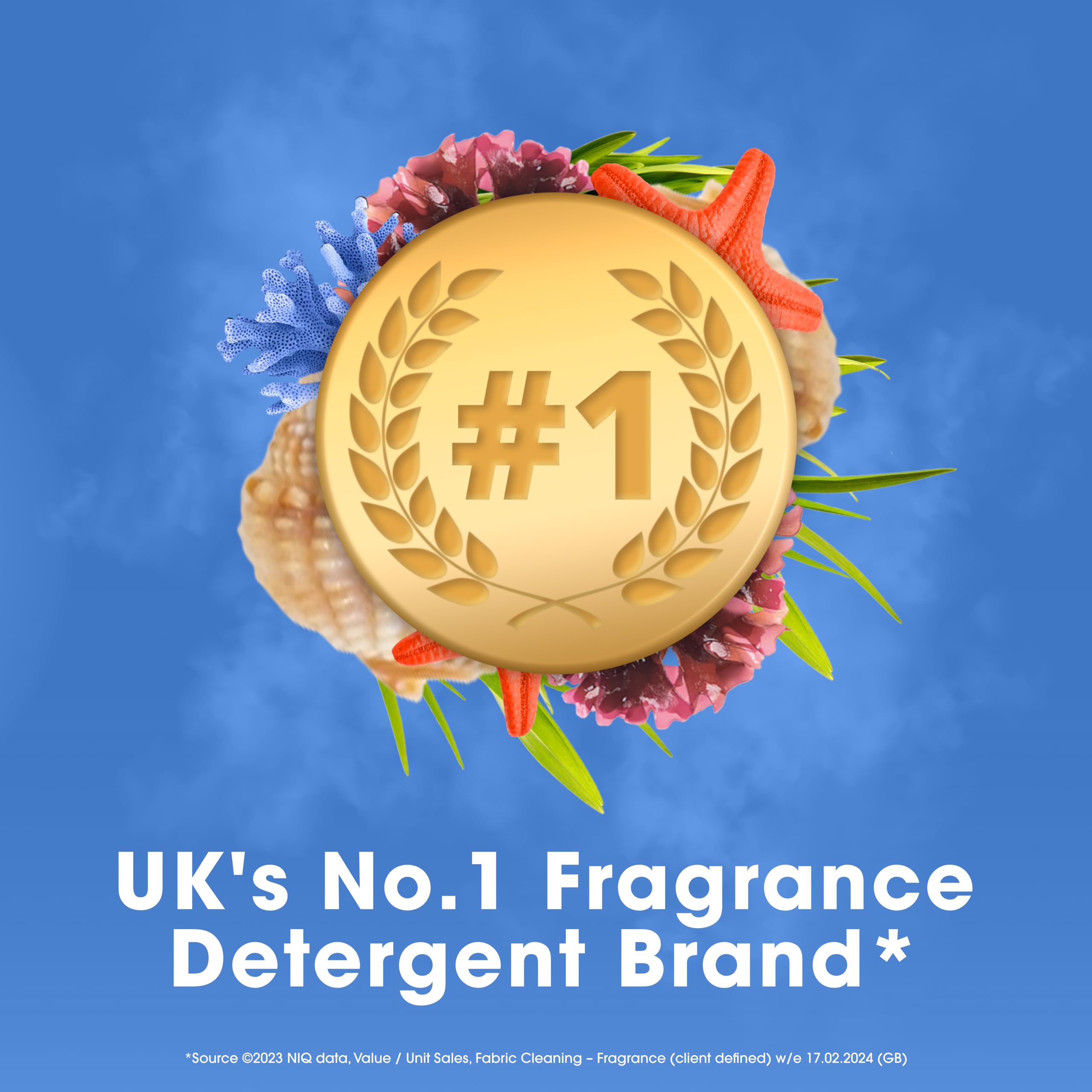 Surf Deep Sea Laundry Washing Liquid 220 washes with a joy-infused fragrance with natural essential oils lasting up to 12 hours in wear Detergent for brilliantly clean results (5x 1.188 L)