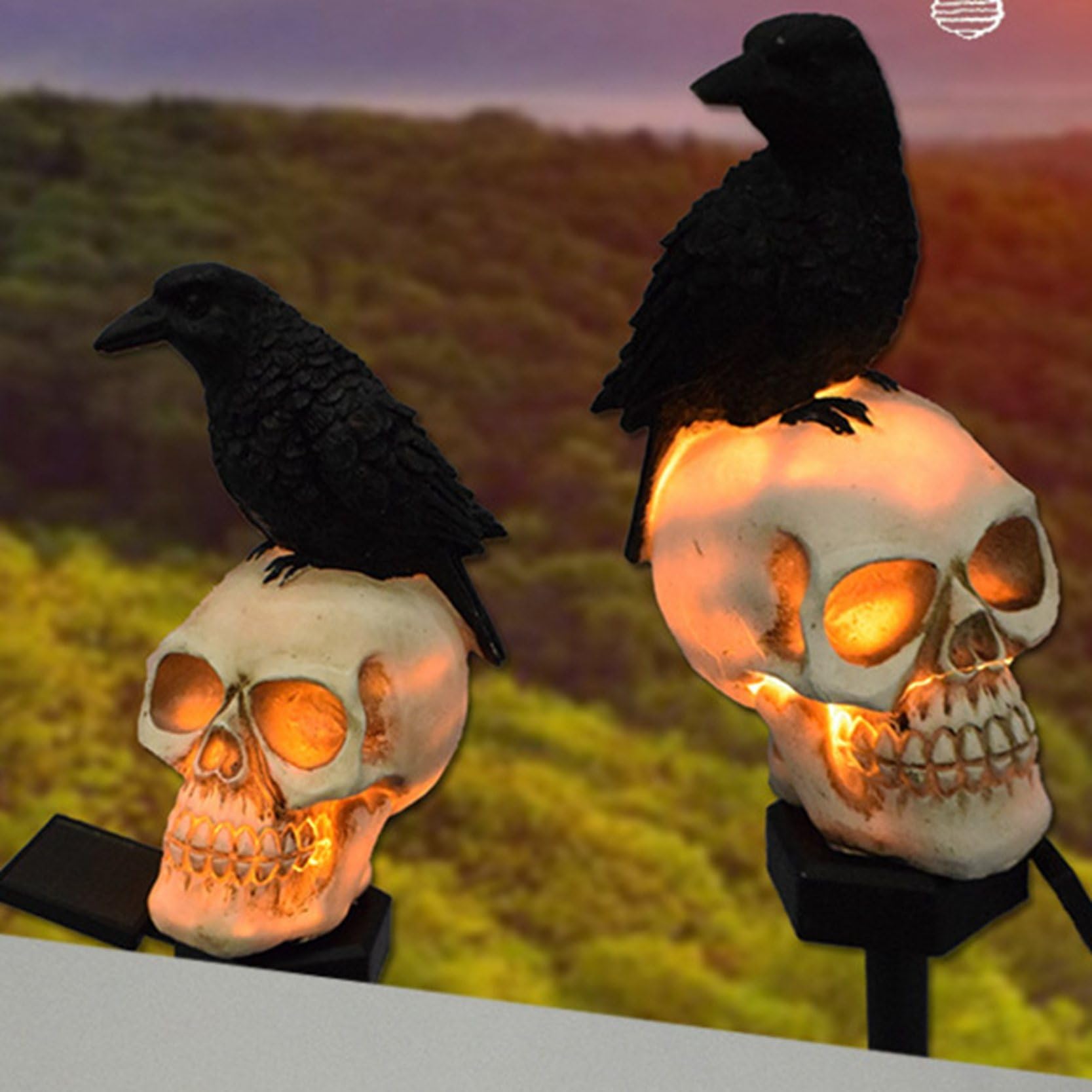 送料無料 ソーダライト ドクロ スカル UVライト Amazon.co.jp: 髑髏灯 ソーラーライト 4個入 ガーデンライト