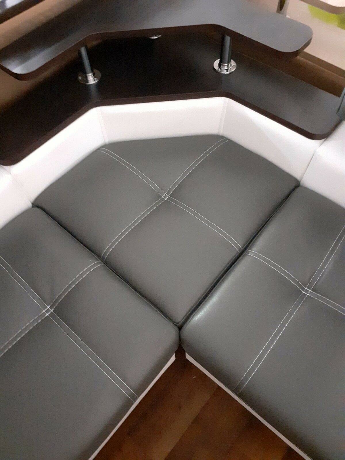 Rodnik Eckbank Latte – Gepolsterte Sitzbank mit Stauraum und Ablage, modernes Design für Küche und Esszimmer
