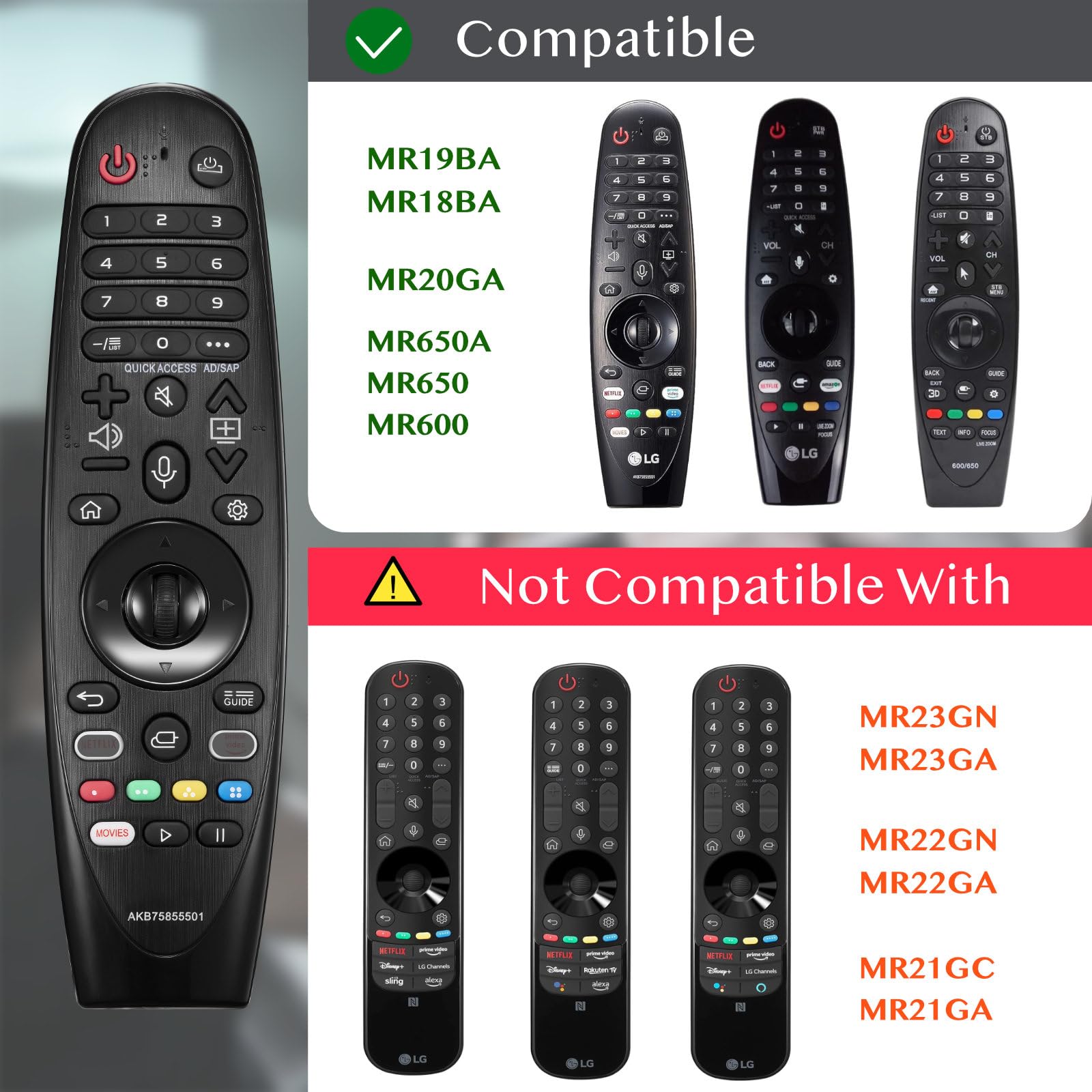 Amazon.com: Voice Remote for LG Magic Remote AKB75855501
