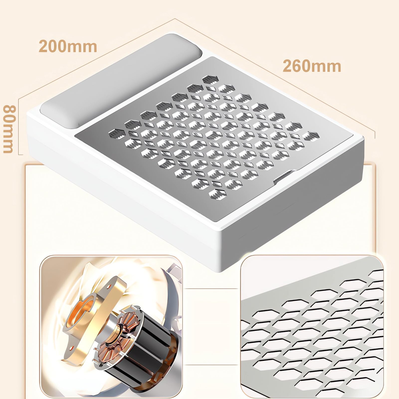 Aspirador de Polvo Para Uñas Profesional, Filtro Reutilizable y Lámpara LED | Potencia de Succión Ajustable, Motor Sin Escobillas, Para Salón de Manicura, Hogar