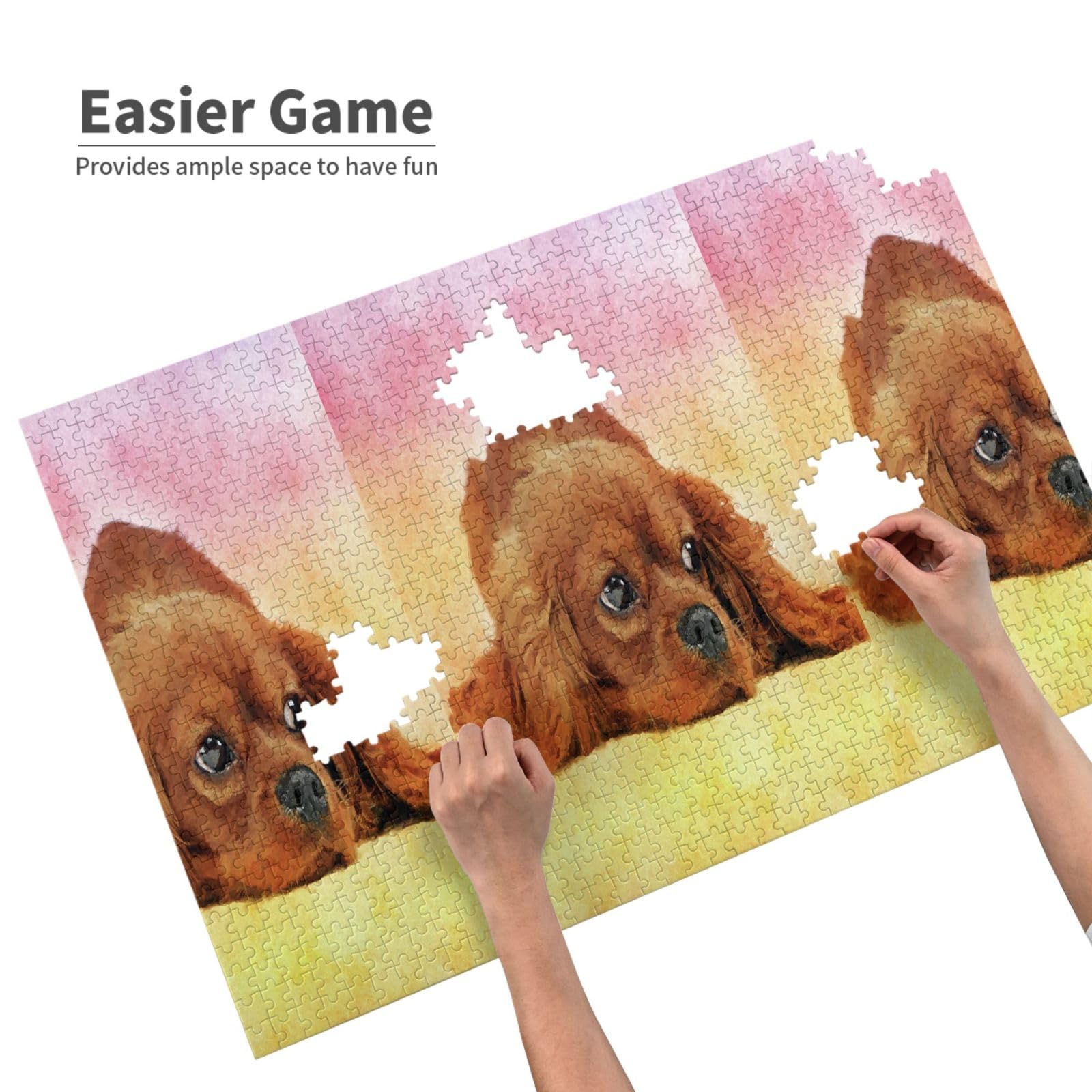 Gioco di puzzle per adulti, puzzle impegnativi, puzzle da 1000 pezzi, Cavalier King Charles Spaniel