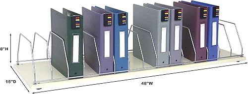 Miniatura 2 de Soporte para organizar archivos de oficina y estante de almacenamiento de carpetas de acordeón  Capacidad (48 W x 15 D)  Clasificador de archivos de