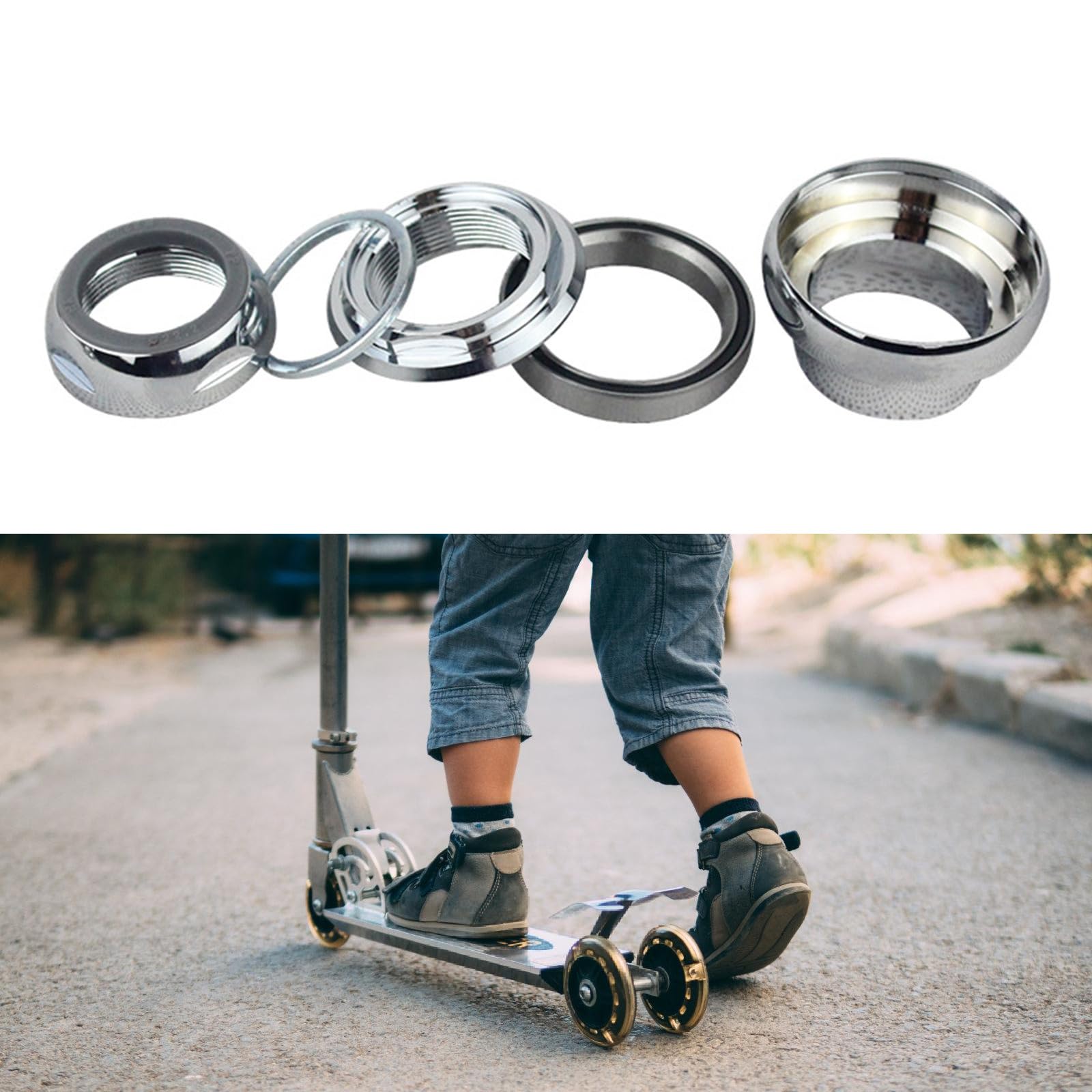 KAIXINXIN Light Weight Aluminum Bicycles Headsets Threadless for Easy Installation Headsets for Balances Bike Easyly Installation