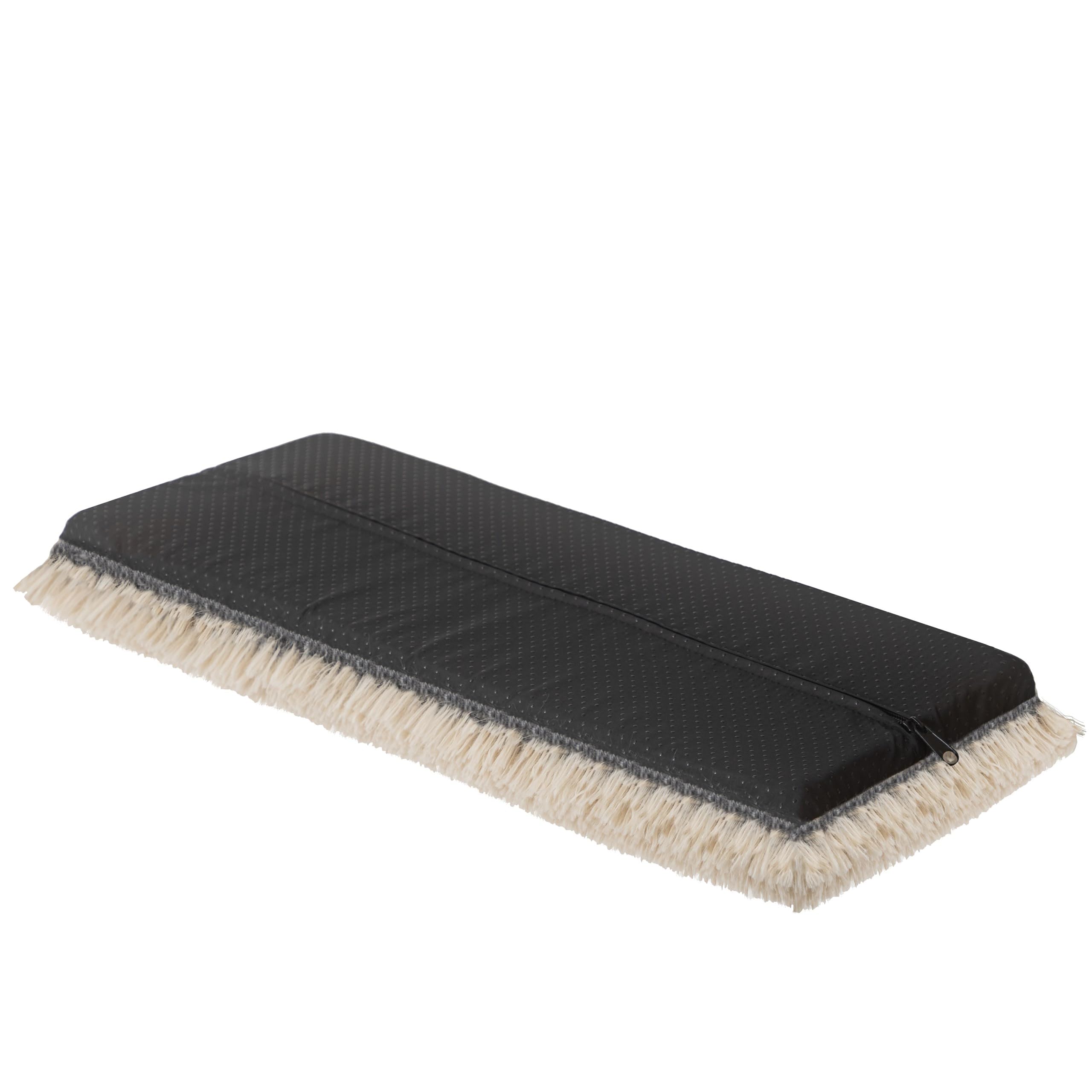 Katzen Fensterliege Fensterbank rutschfest - Katzenbett Fensterbank 60x20 cm - Weich & Kuschelig - Fensterliege für Katzen Selbstheizende Katzendecke - Waschbarer Bezug (Beige)