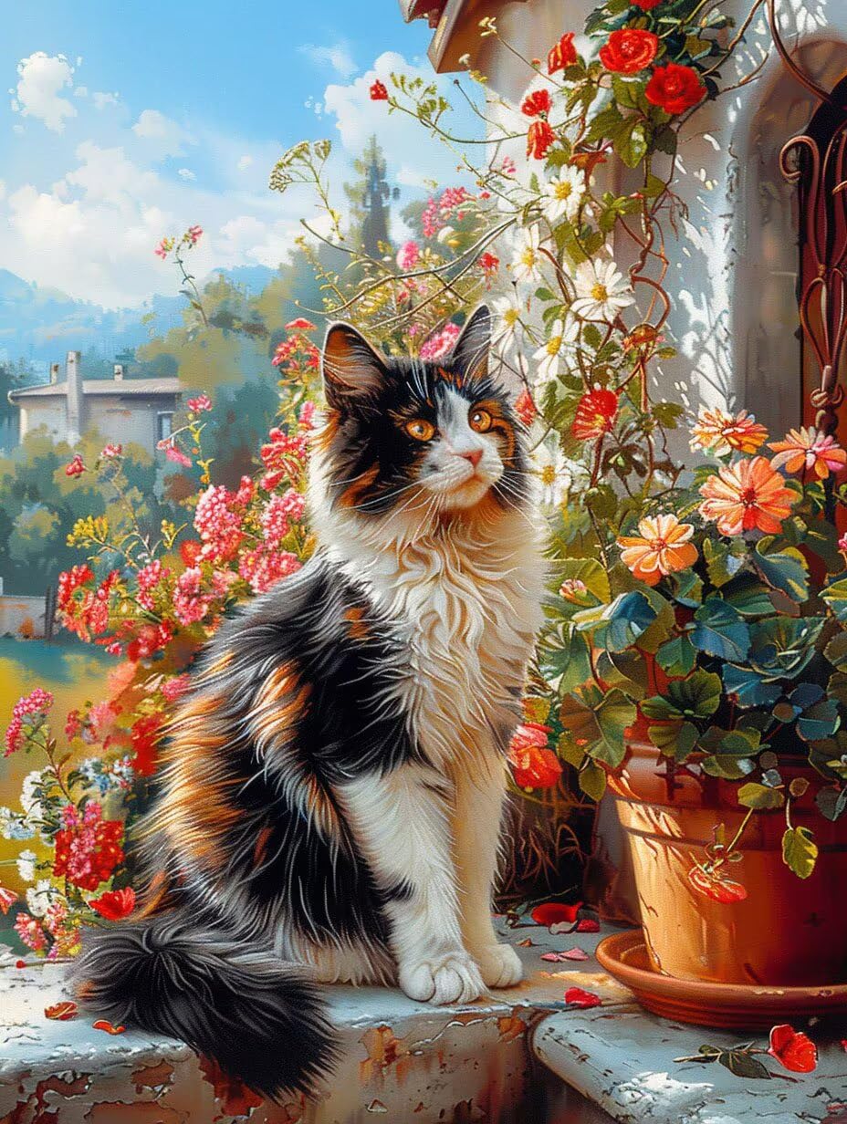 Dipingere Con I Numeri Adulti Gatto Painting by Numbers 90x120cm F-FF421